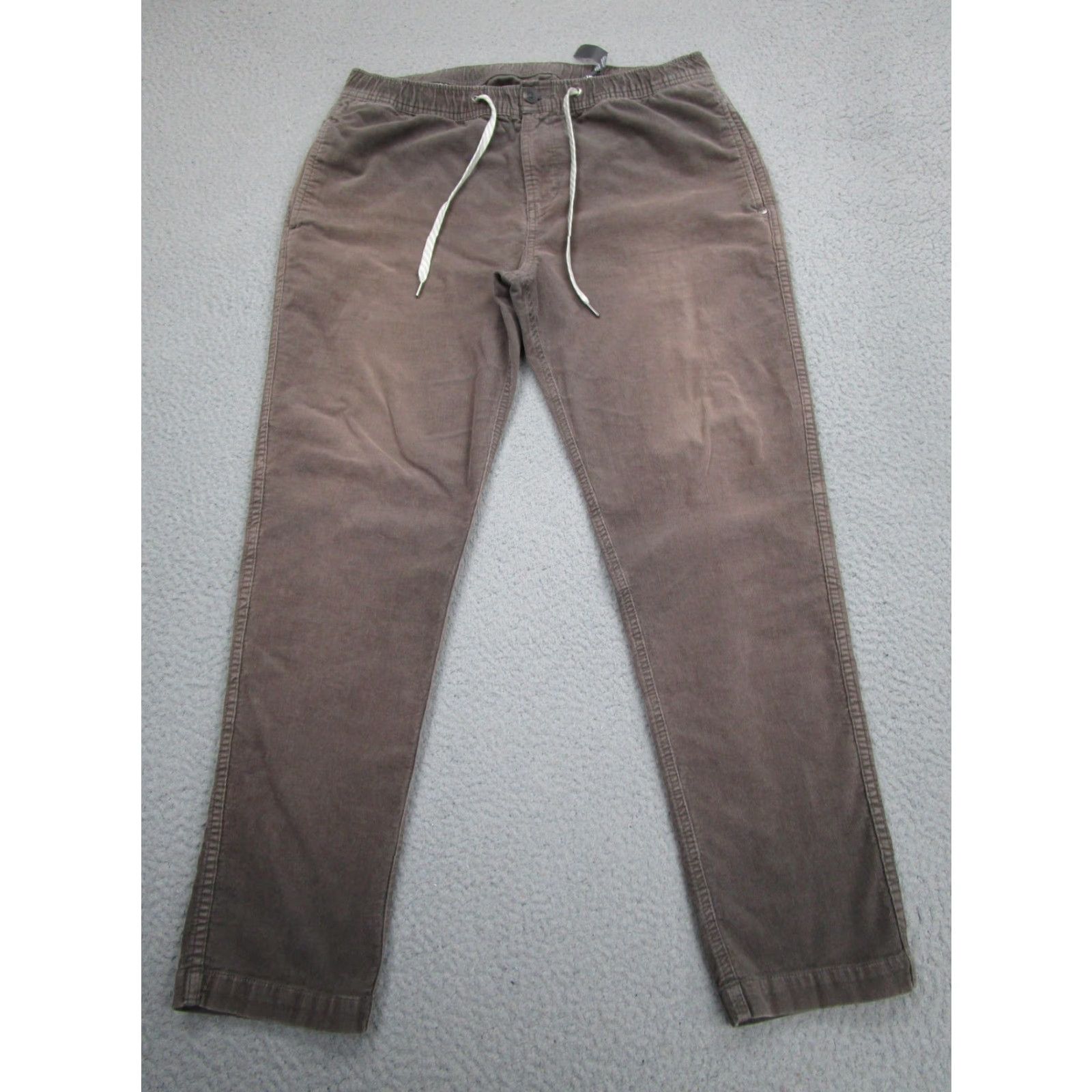 Vuori Vuori Pants Mens 36x28 Brown Corduroy Jogger Elastic Waist Drawstring Stretch Casual Travel Size US 33 - 2 Thumbnail