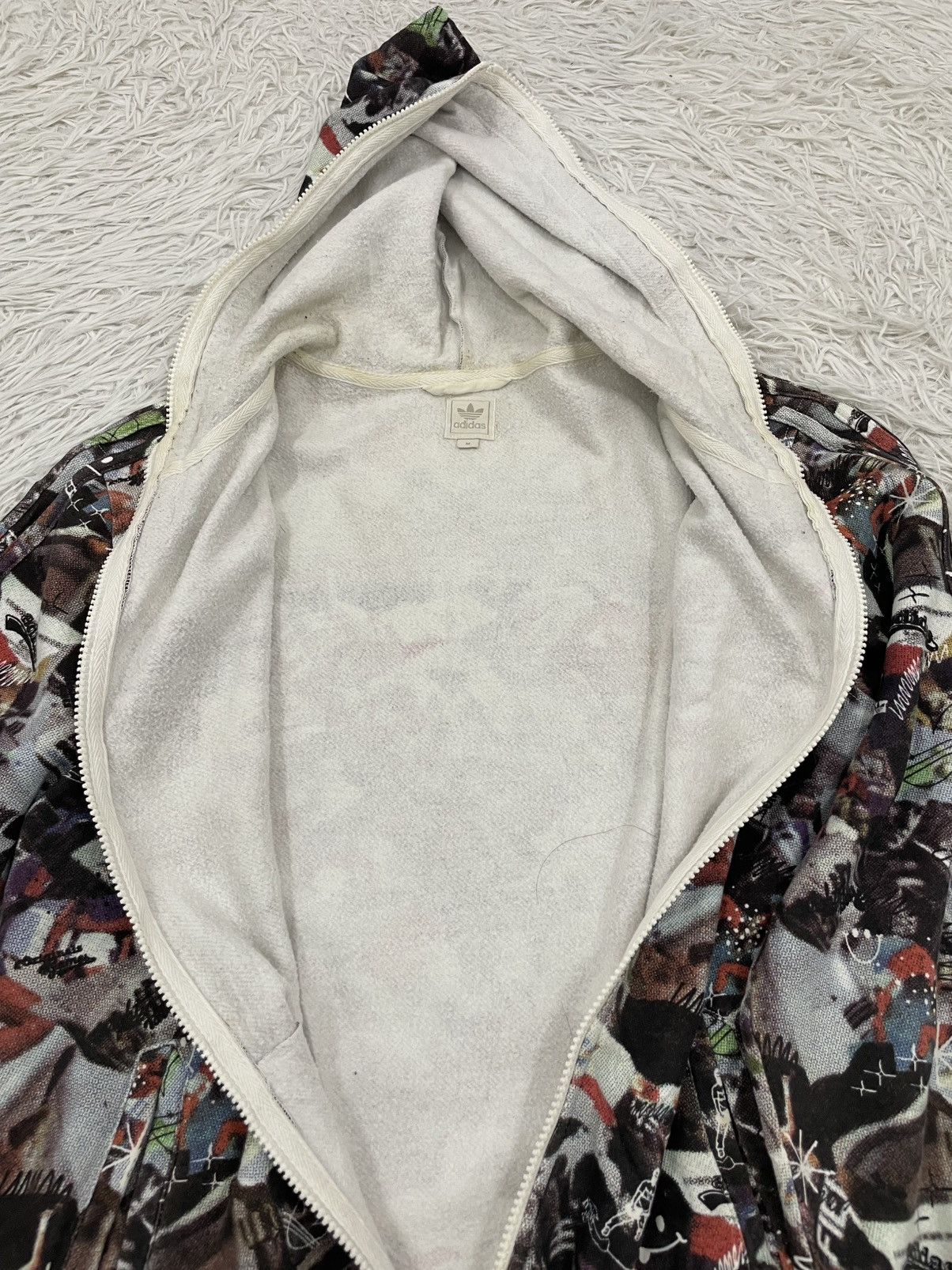 Adidas Vintage Fullzip & Fullprint Adidas Sweater Jacket Hoodie Size US M / EU 48-50 / 2 - 12 Thumbnail