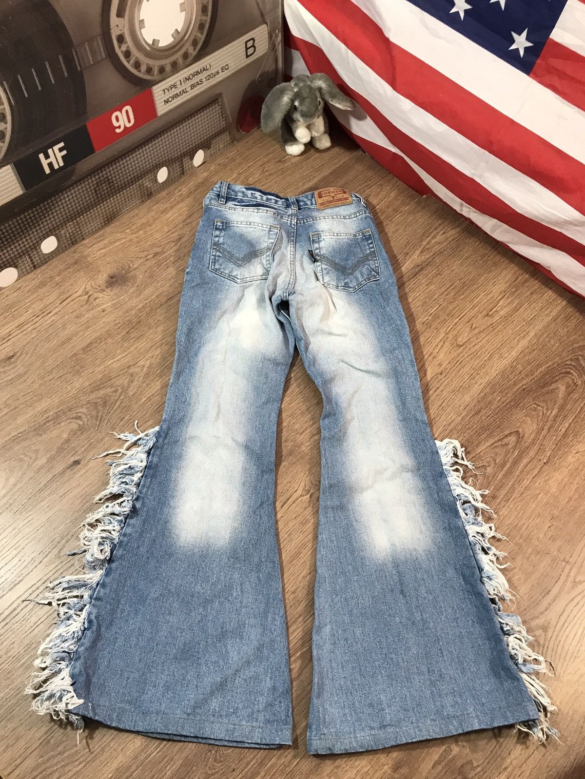 Vintage Vintage Big Flare Denim Pants Jeans Size 29" - 12 Thumbnail