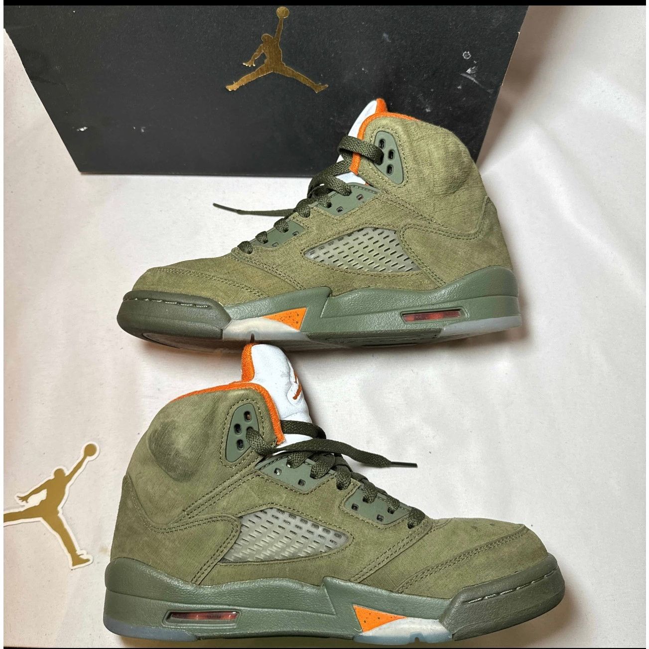 Jordan Brand × Nike Size 6.5 - Air Jordan 5 Retro GS Olive 2024 Men's Shoes Size US 6.5 / EU 39-40 - 3 Thumbnail