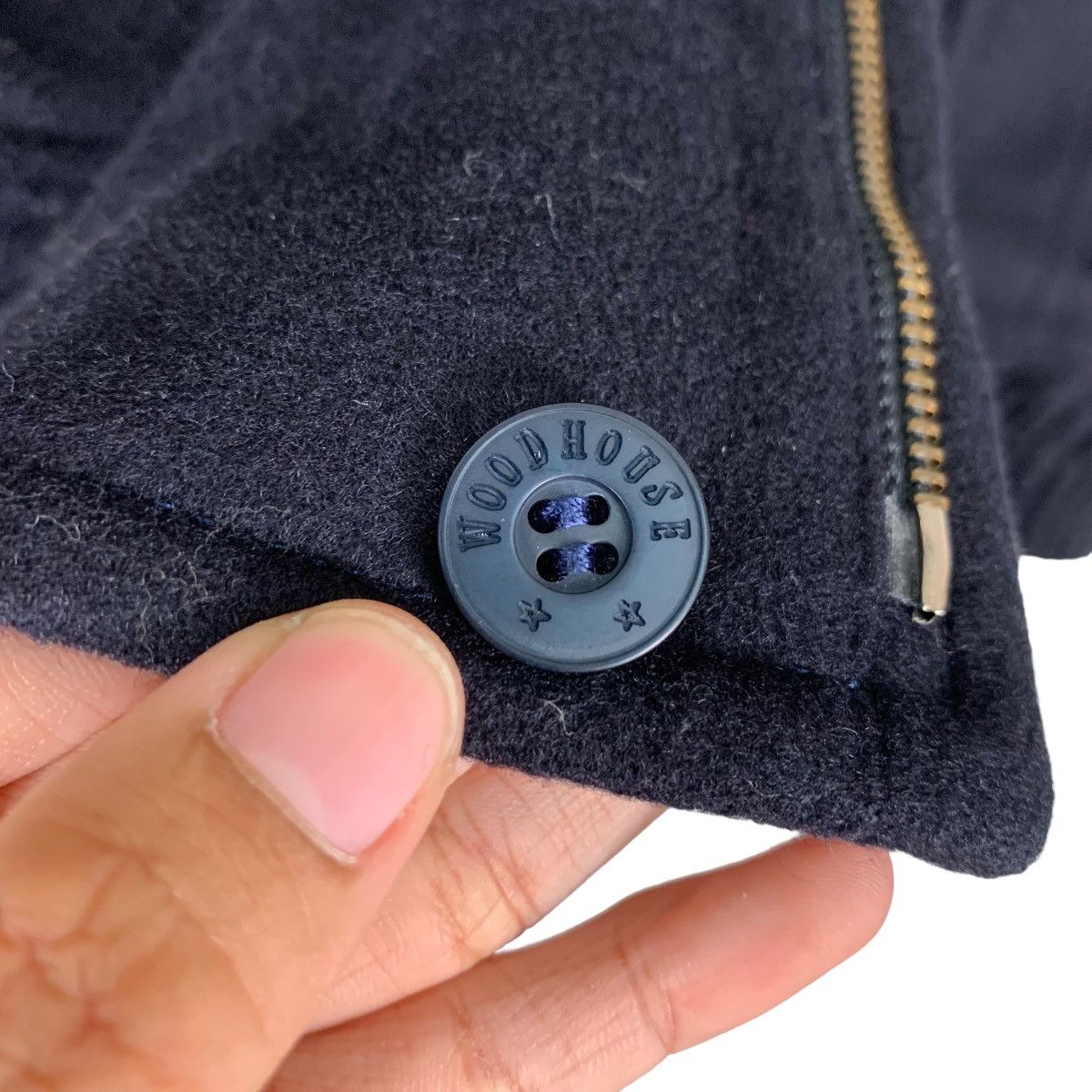 Japanese Brand WOODHOUSE Black Wool Jacket Type A2 #1153-C53 Size US L / EU 52-54 / 3 - 15 Thumbnail