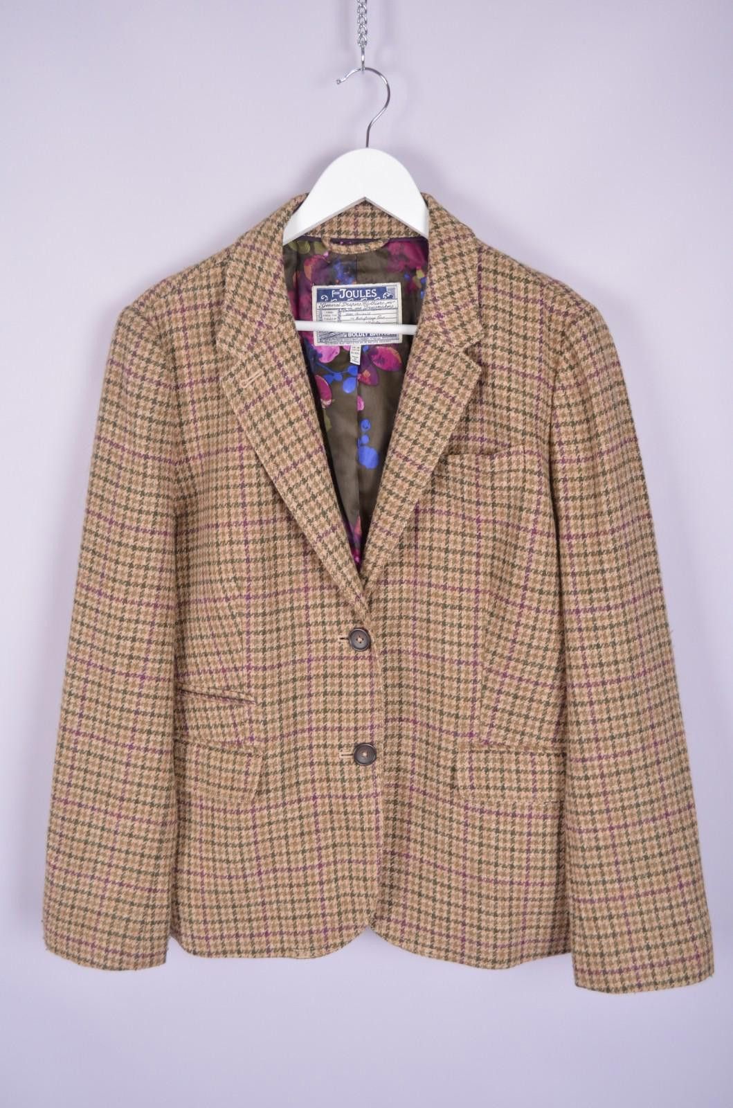 Designer Joules Jacket Tweed Portman Blazer Houndstooth Size US14 XXL Size XXL / US 16-18 / IT 52-54 - 1 Thumbnail
