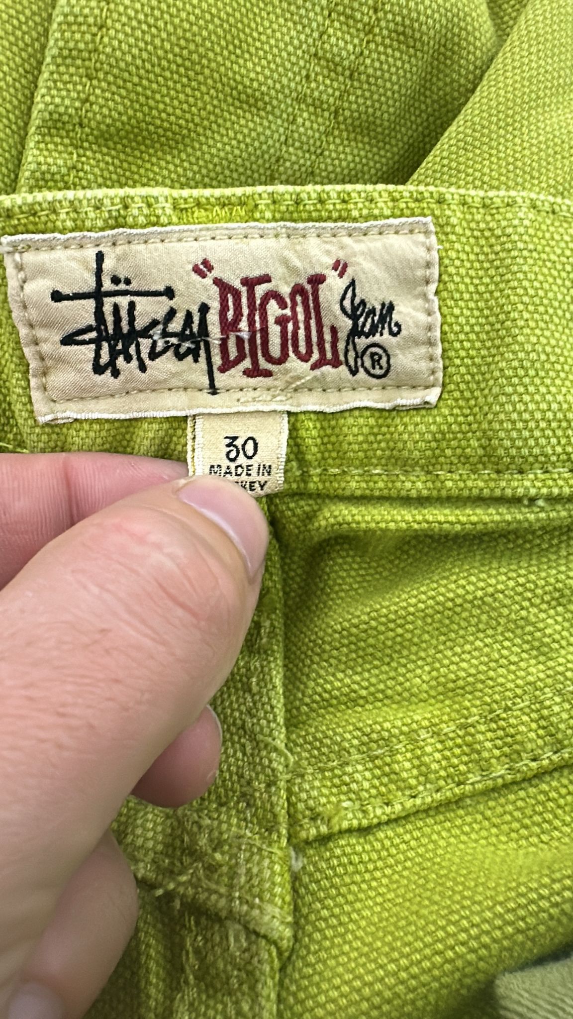Stussy Stussy Big Ol' Jean Washed Canvas “Cactus” 30 Size US 30 / EU 46 - 6 Thumbnail