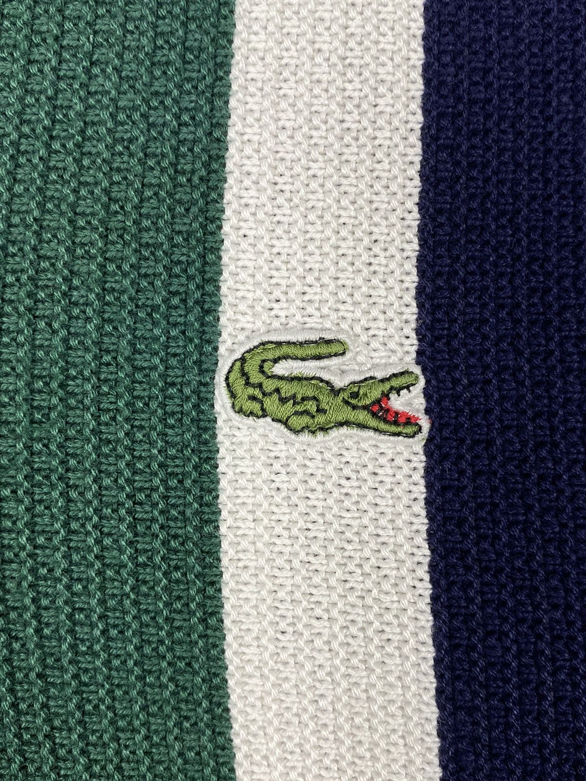 Lacoste Lacoste Stripped Designer Knitted Jumper Sweater Vintage 90s Size US L / EU 52-54 / 3 - 7 Thumbnail