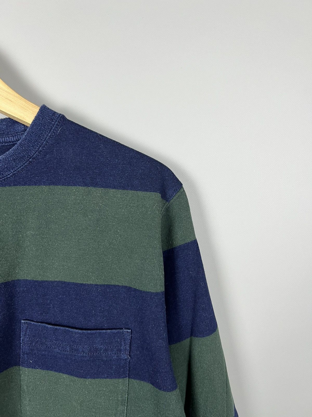 Beams Japan Beams+ Stripe blue green cotton Long Sleeve Rare Size US M / EU 48-50 / 2 - 4 Thumbnail