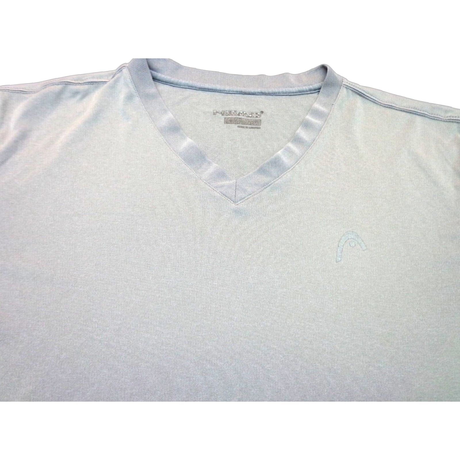 Vintage HEAD T-Shirt Gray V-Neck Polyester Large Men Short Sleeve Activewear Size US L / EU 52-54 / 3 - 1 Thumbnail