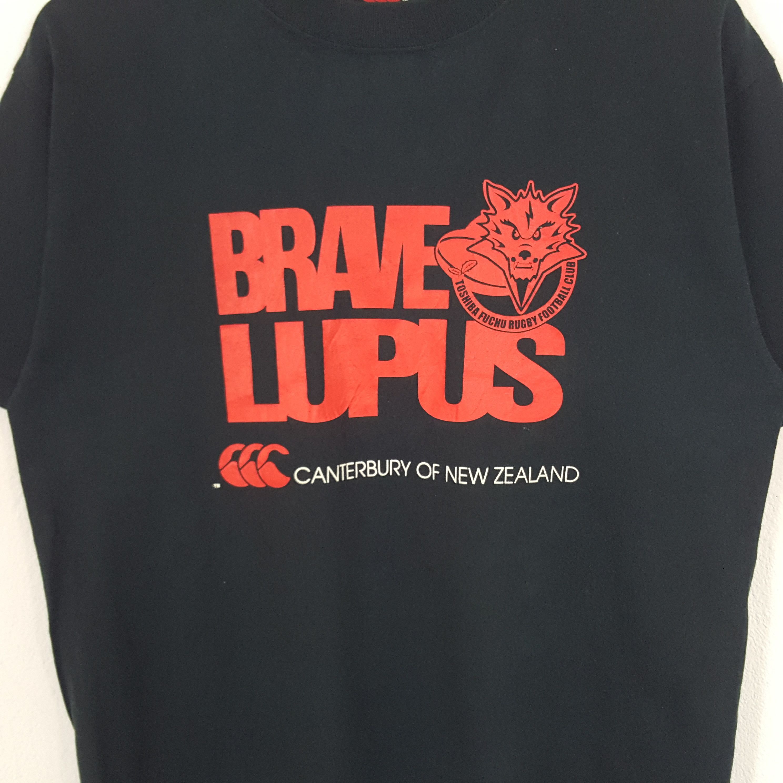 Canterbury of New Zealand × Vintage Vintage Brave Lupus Canterbury of New Zealand Rugby Tshirt Size US M / EU 48-50 / 2 - 2 Thumbnail