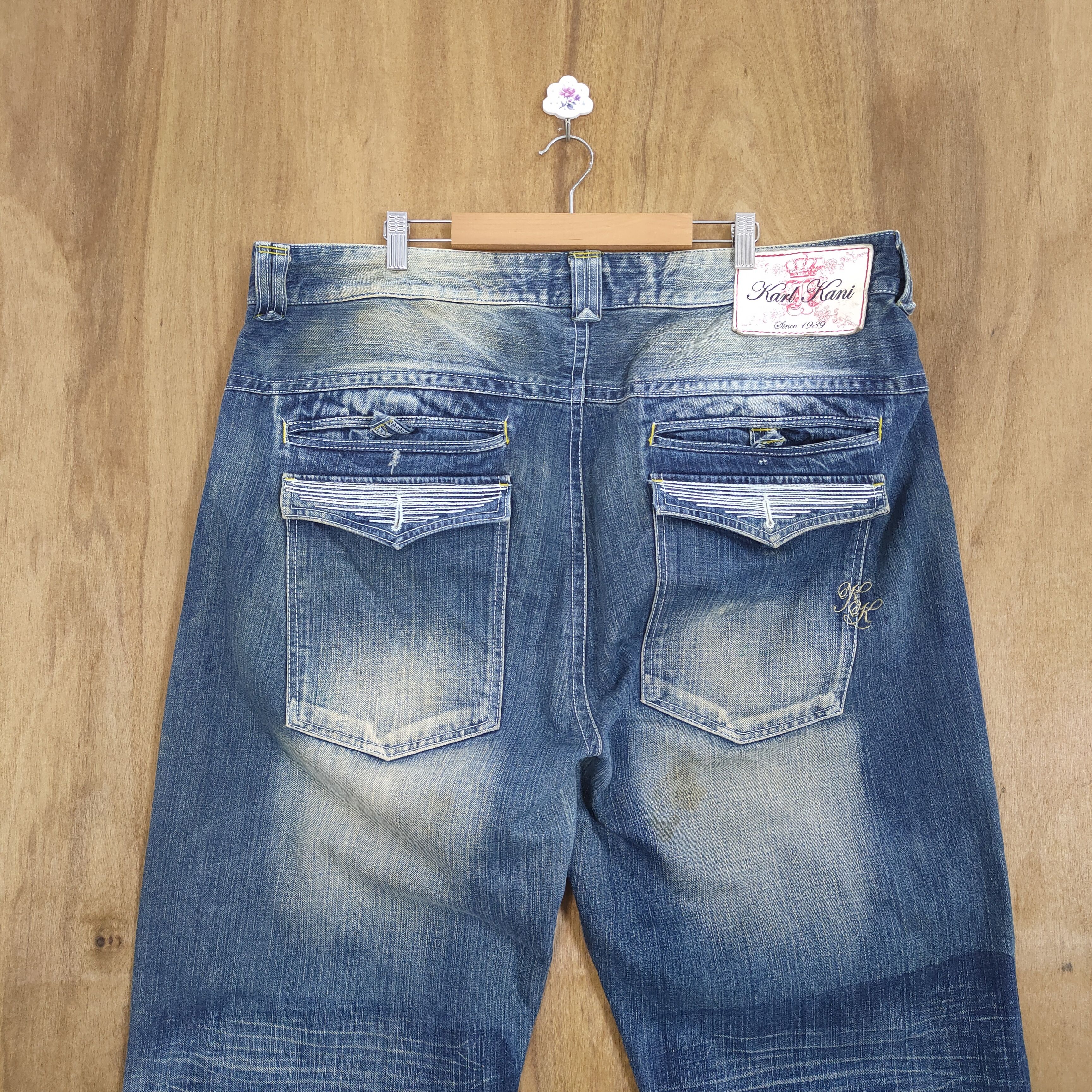 Karl Kani W42 💥 VINTAGE KARL KANI DISTRESSED DENIM JEAN PANTS Size US 42 / EU 58 - 9 Thumbnail