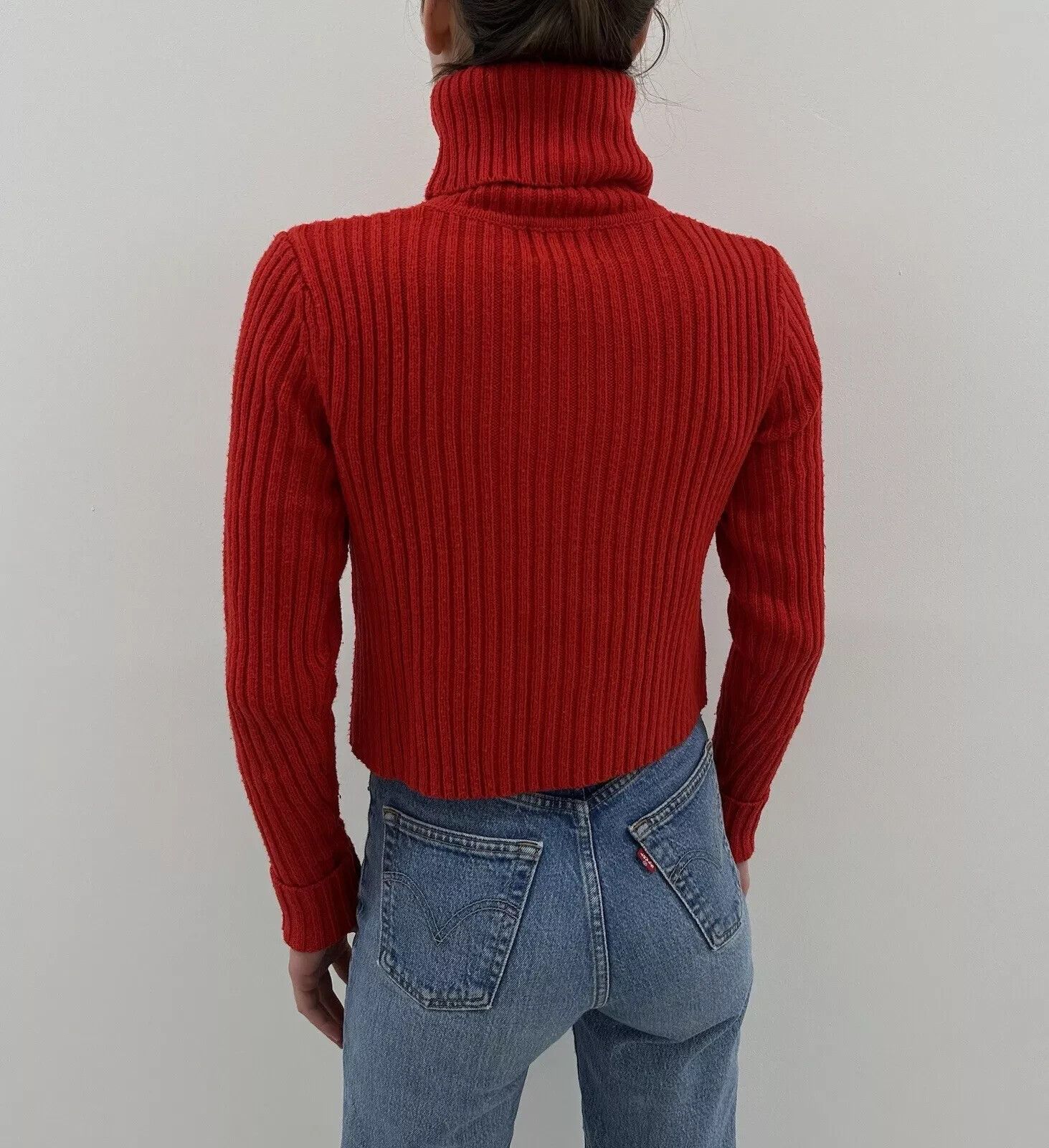 Jean Paul Gaultier Jean Paul Gaultier Lindex Knit Red Sweater Womens Size XS Size XS / US 0-2 / IT 36-38 - 8 Thumbnail
