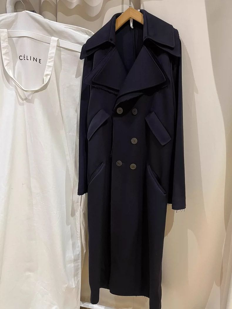 Loewe Loewe Double collar trench coat, dark blue Size S / US 4 / IT 40 - 2 Thumbnail