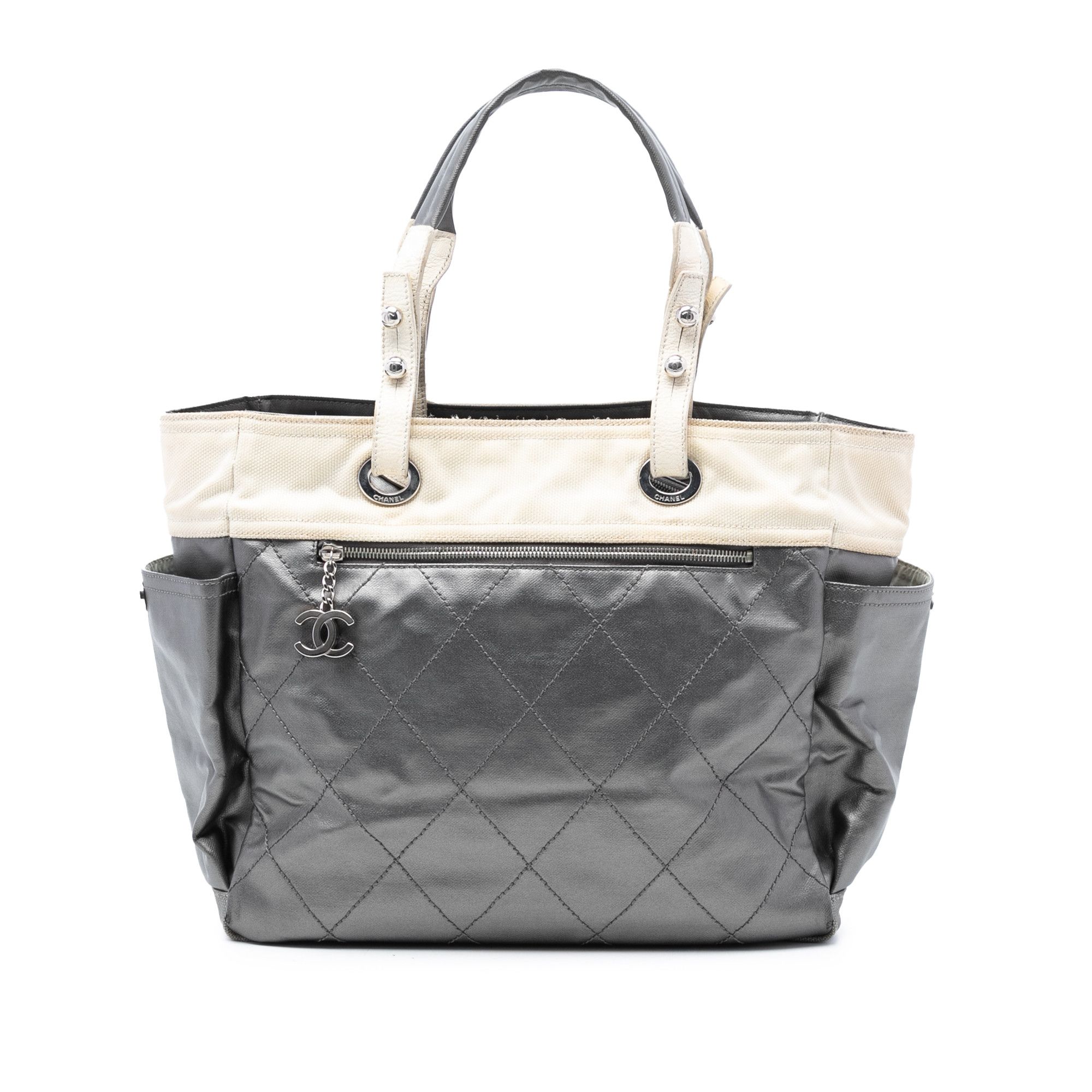 Chanel Chanel Large Bicolor Quilted Coated Canvas Paris Biarritz Tote Size ONE SIZE - 1 Thumbnail