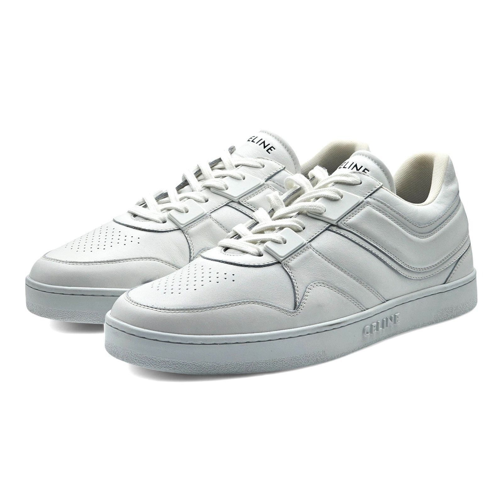 Celine Trainer Low Top Leather Sneakers in White size 44 $850 Size US 11 / EU 44 - 1 Thumbnail
