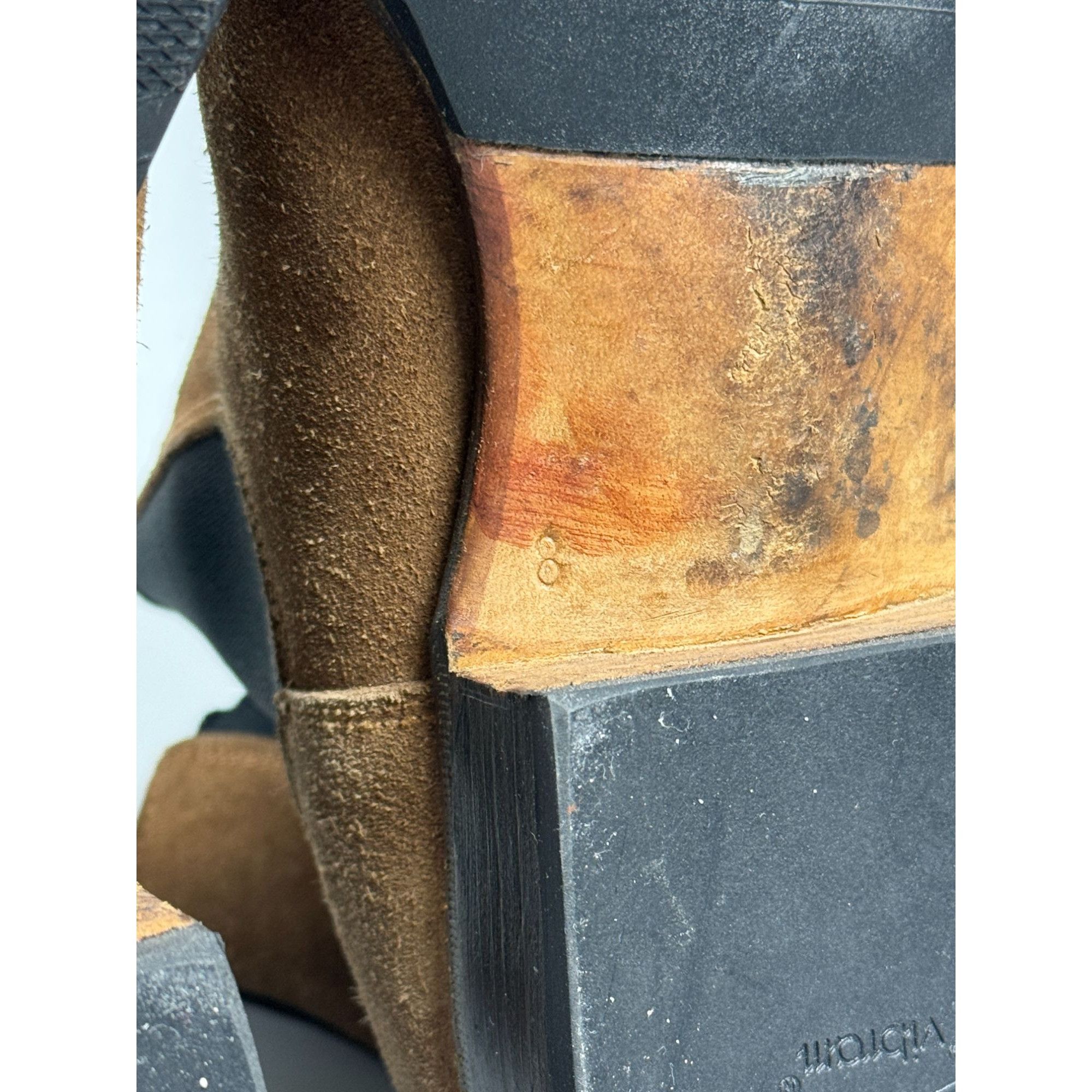 Prada Prada Vintage Khaki Suede Chelsea Boots (Y1169) Size US 9 / EU 42 - 13 Thumbnail