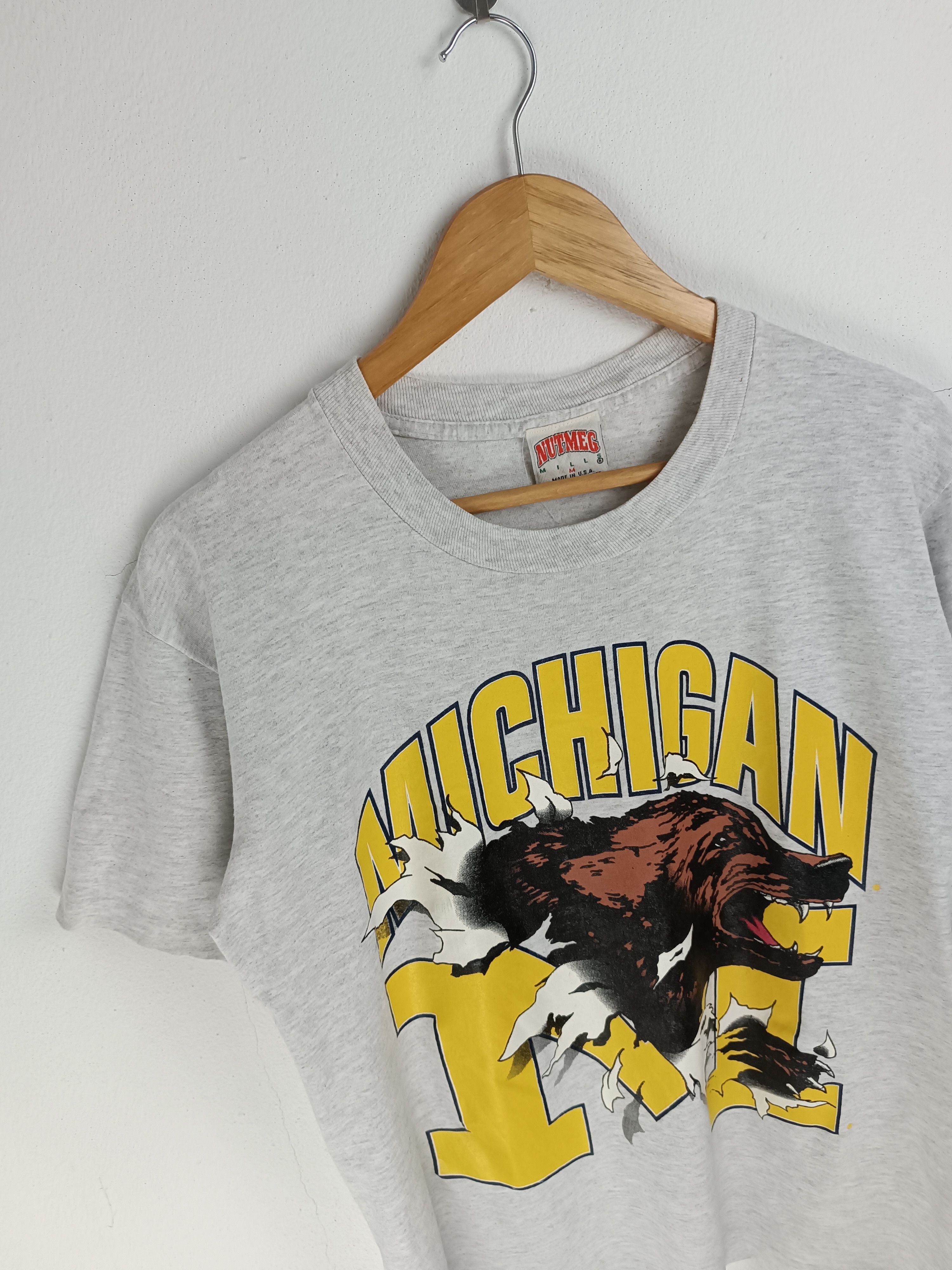 NFL VINTAGE 90'S MICHIGAN WOLVERINE BACKHIT TEE Size US M / EU 48-50 / 2 - 5 Thumbnail