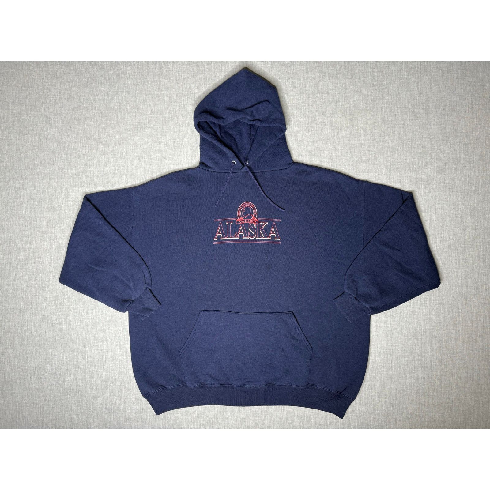 Vintage Vintage 90s Valdez Alaska Pullover Hoodie Sweatshirt 2XL Size US XXL / EU 58 / 5 - 1 Thumbnail