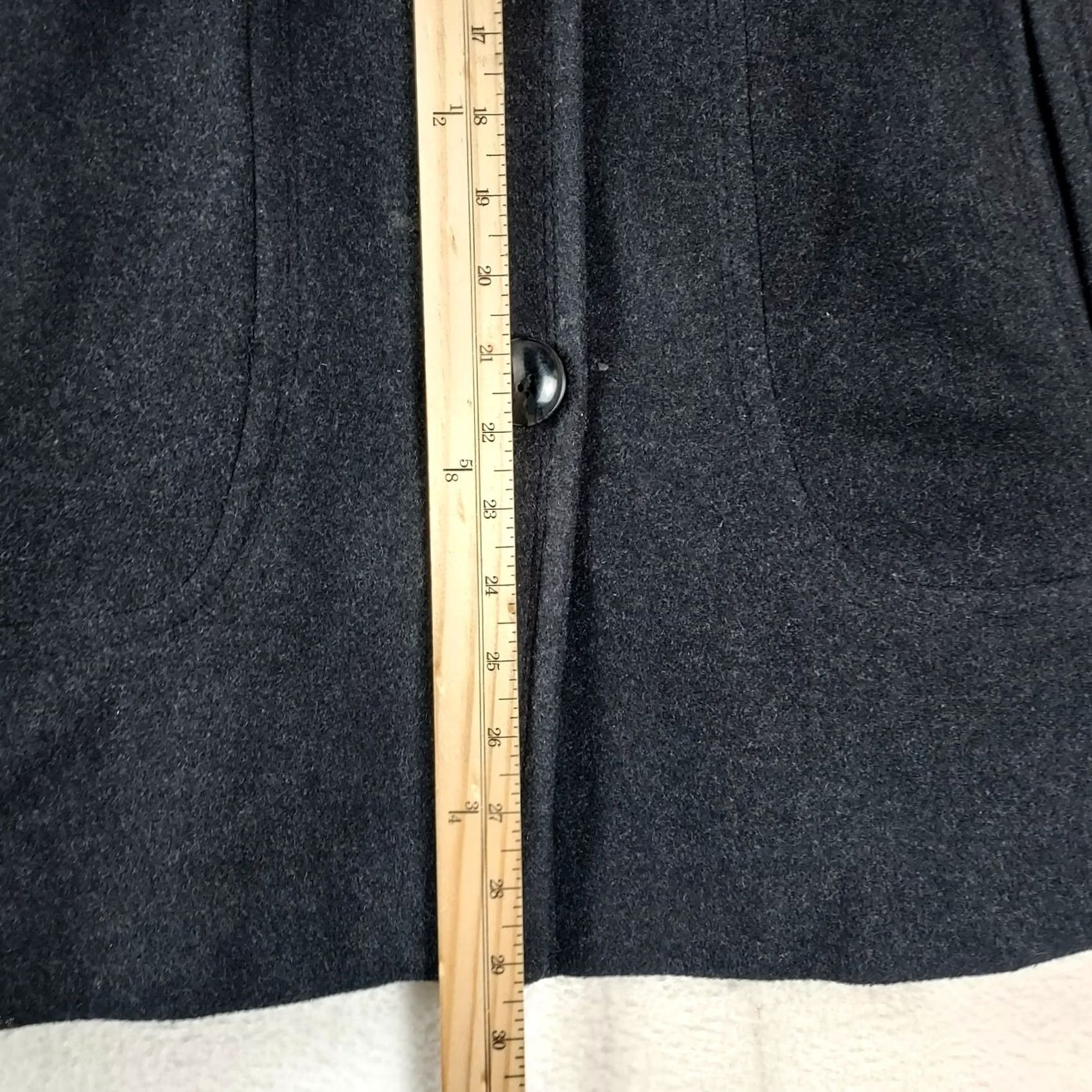 Anne Klein Anne Klein Women’s Wool Blend Peacoat Jacket Black Button Front Size M Size M / US 6-8 / IT 42-44 - 6 Thumbnail