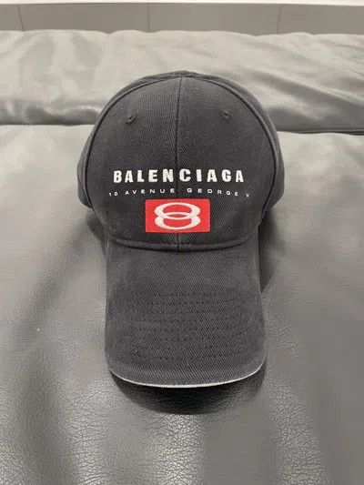 Balenciaga Balenciaga Unity Sport Cap Hat in black with red logo Size ONE SIZE - 1 Thumbnail