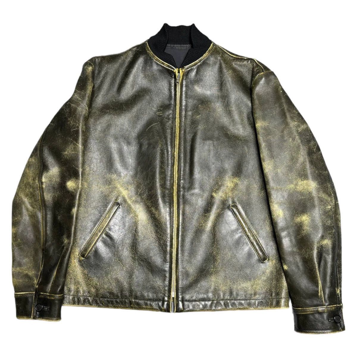 Yohji Yamamoto Yohji Yamamoto Y's for Men 92AW Explosive Bull Leather ...