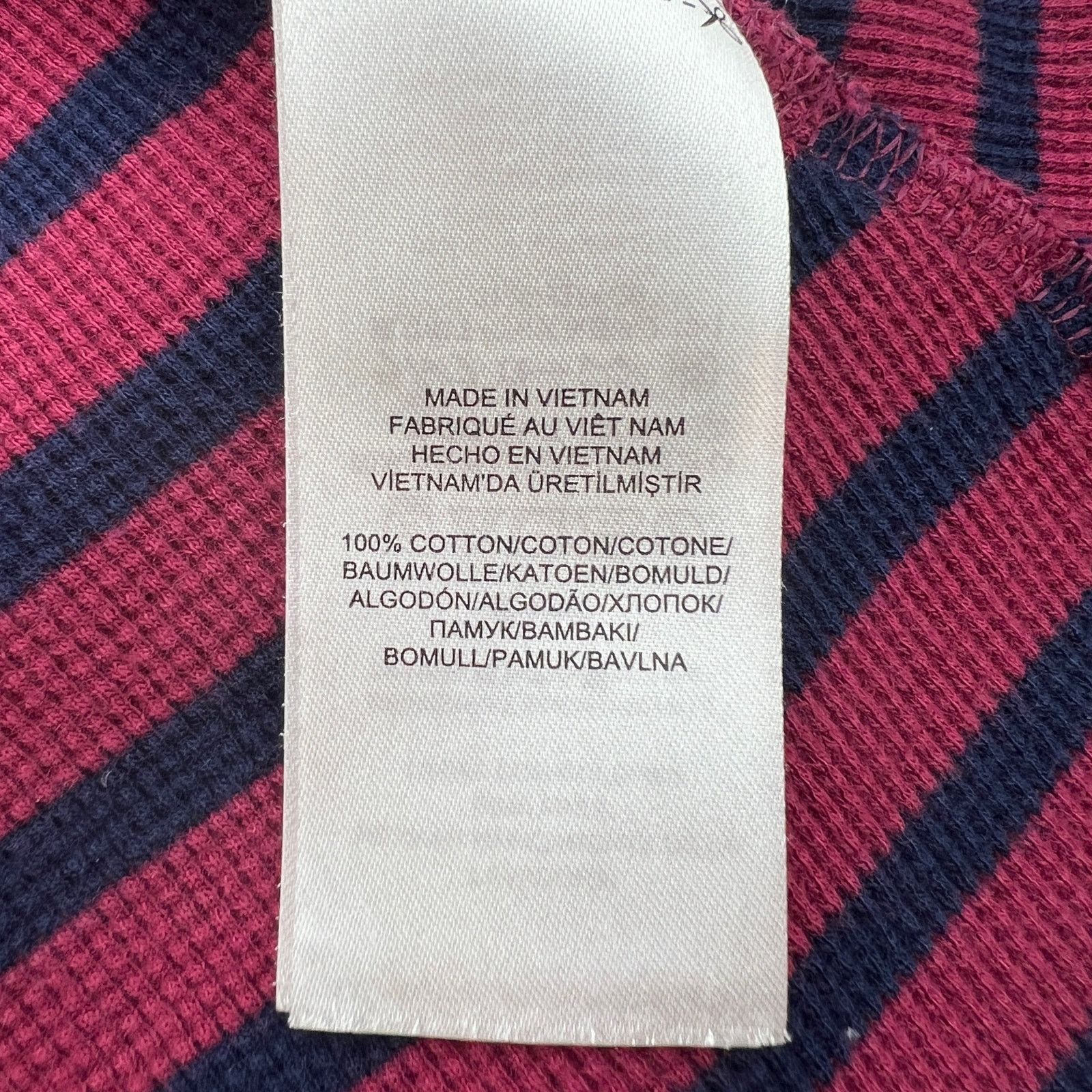 Lauren Ralph Lauren Lauren Ralph Lauren Stripe Waffle Knit Maxi Dress Red Cotton Size XL / US 12-14 / IT 48-50 - 6 Thumbnail