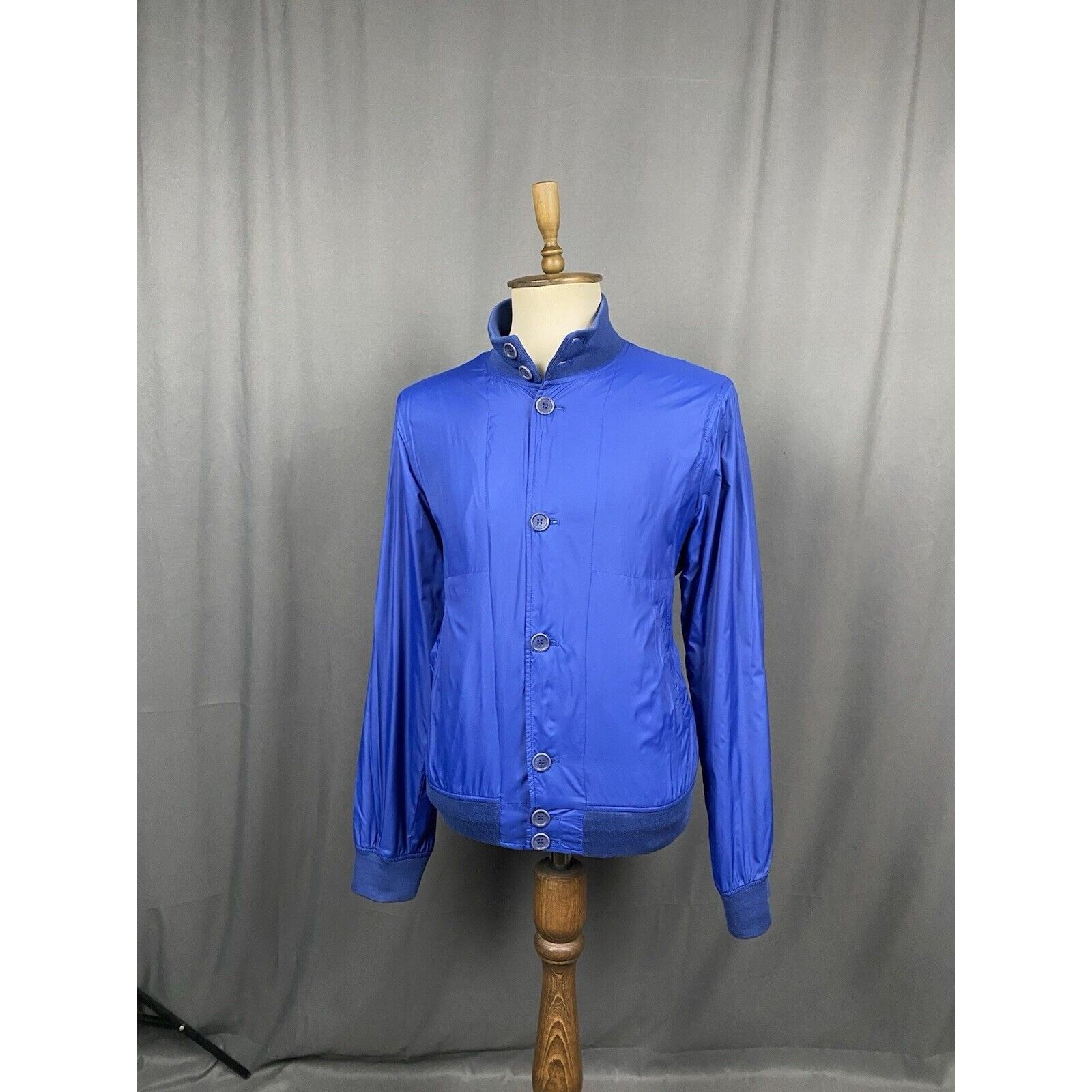 Aspesi Alberto Aspesi Men's Blue High Neck Bomber Jacket Size 2XL Size US XXL / EU 58 / 5 - 2 Thumbnail