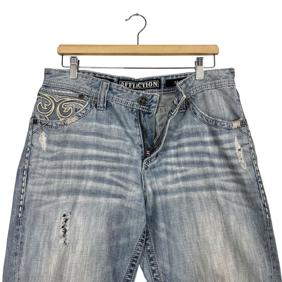 Affliction Vintage Affliction Embroidery Logo Denim Jeans Size US 32 / EU 48 - 14 Thumbnail