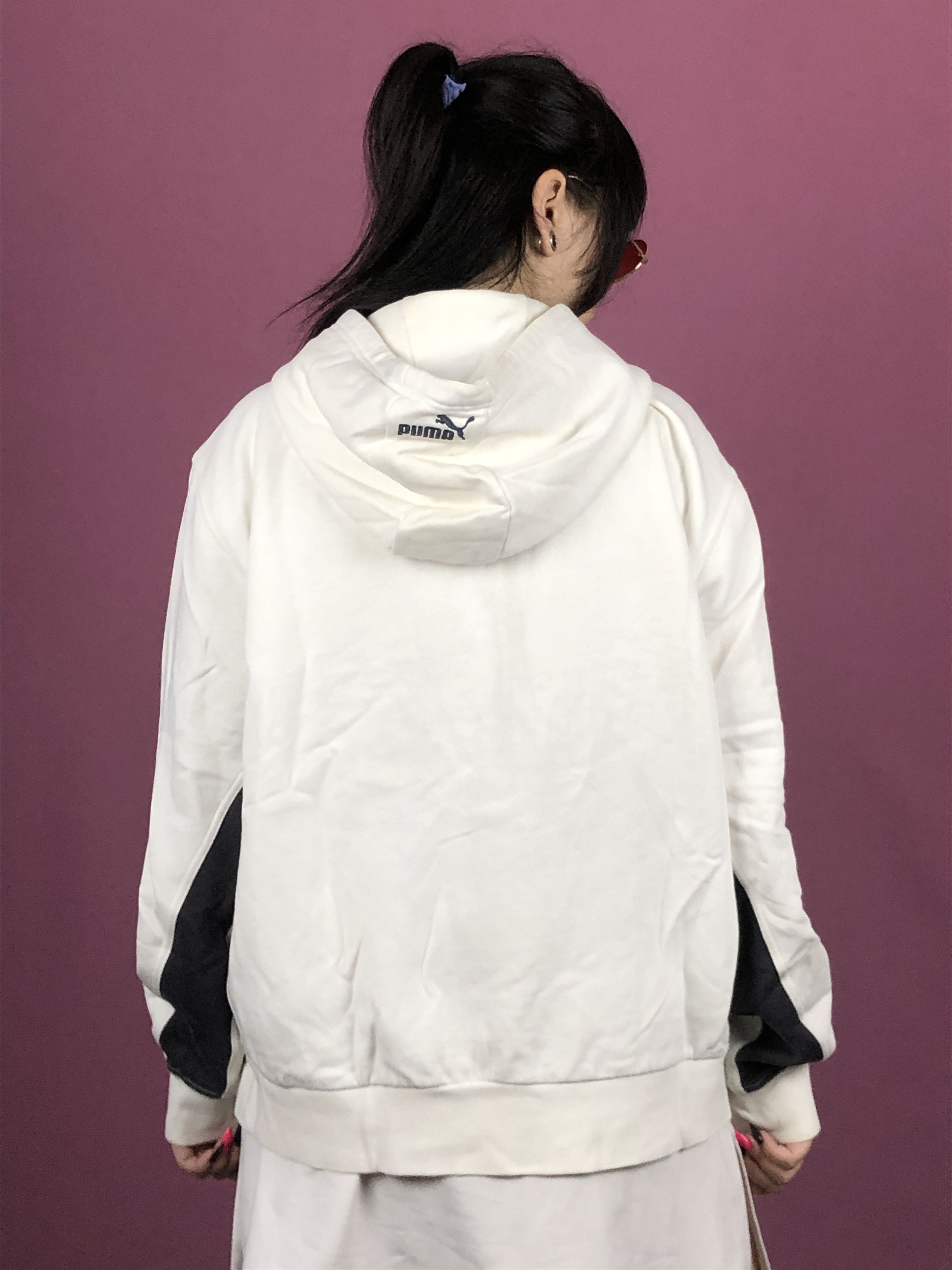 Puma × Vintage 90s Puma Vintage Women's Zip Hoodie - XL Size XL / US 12-14 / IT 48-50 - 4 Thumbnail