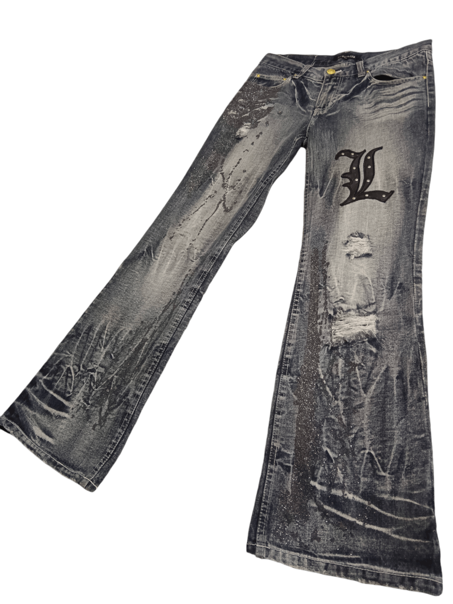 LOWBOX 🔥Binding Offer🔥 Zerosail Reflective Splash Flare Denim Size US 32 / EU 48 - 1 Thumbnail