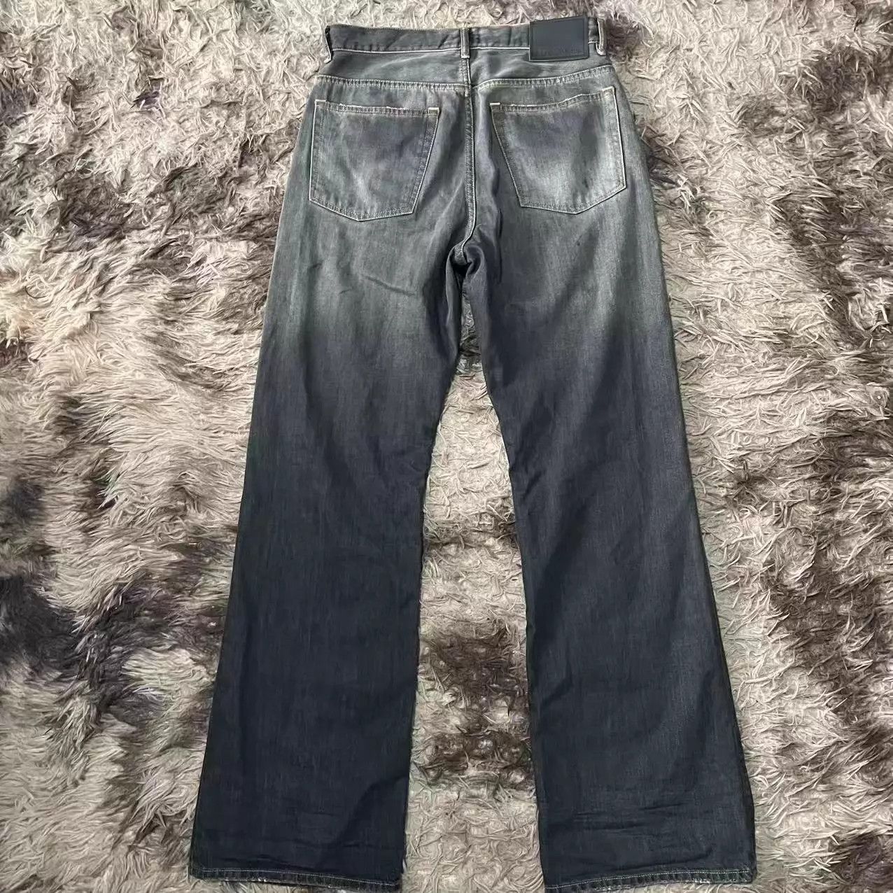 Acne Studios Acne Studios Black Distressed Splat Baggy Jeans 2021M Size 31" - 2 Thumbnail