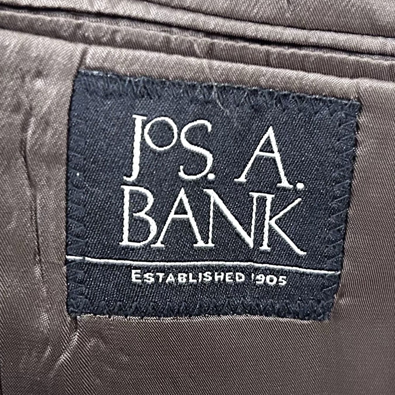Jos. A. Bank Jos A Bank 50R Sport Coat 100% Wool Beige Houndstooth Two-Button Lined Vented Men Sport Coat Size US M / EU 48-50 / 2 - 3 Thumbnail