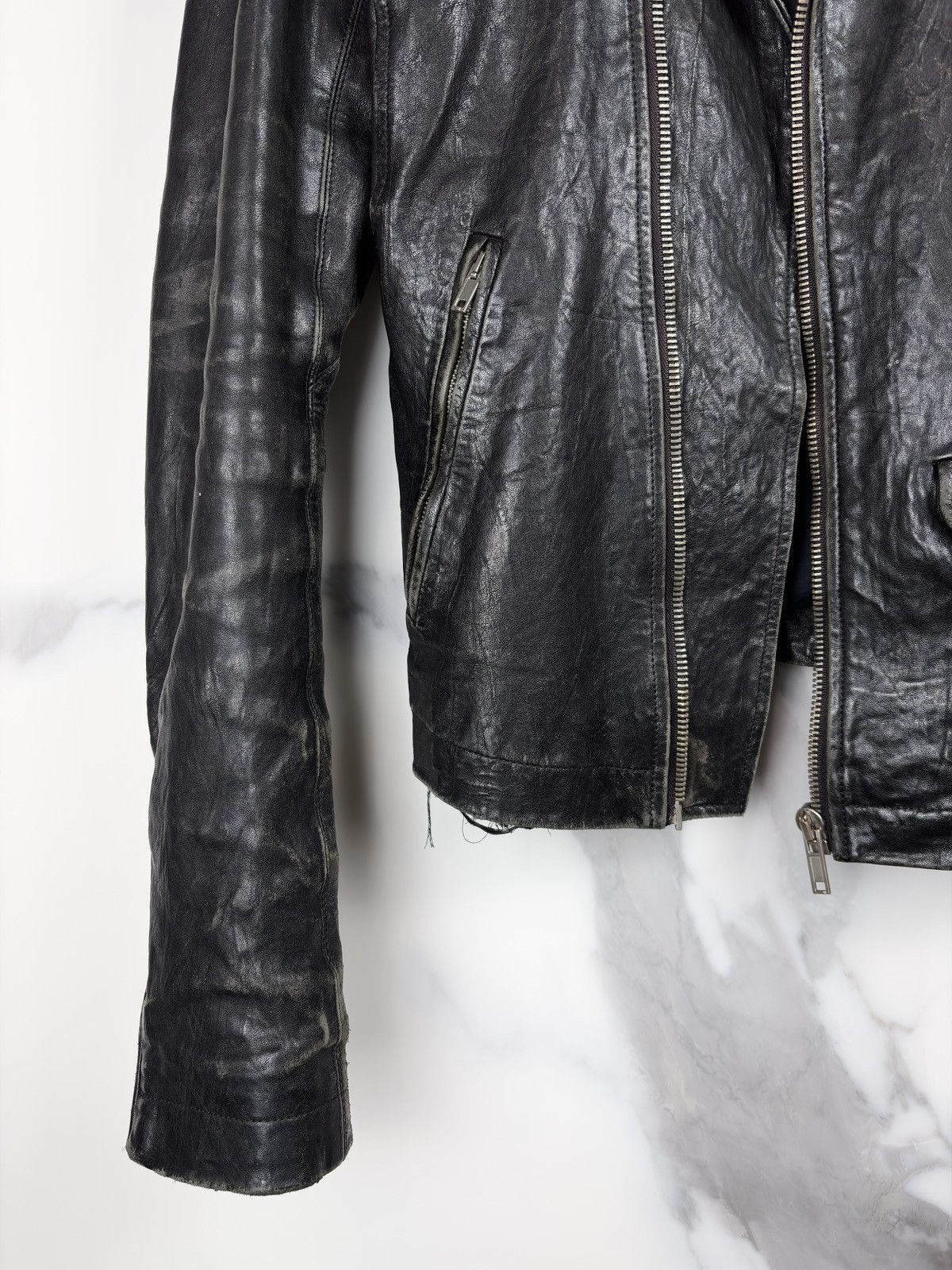 Rick Owens FW09 Rick Owens Crust Hammered Lamb Stooges Leather Jacket Size US S / EU 44-46 / 1 - 4 Thumbnail