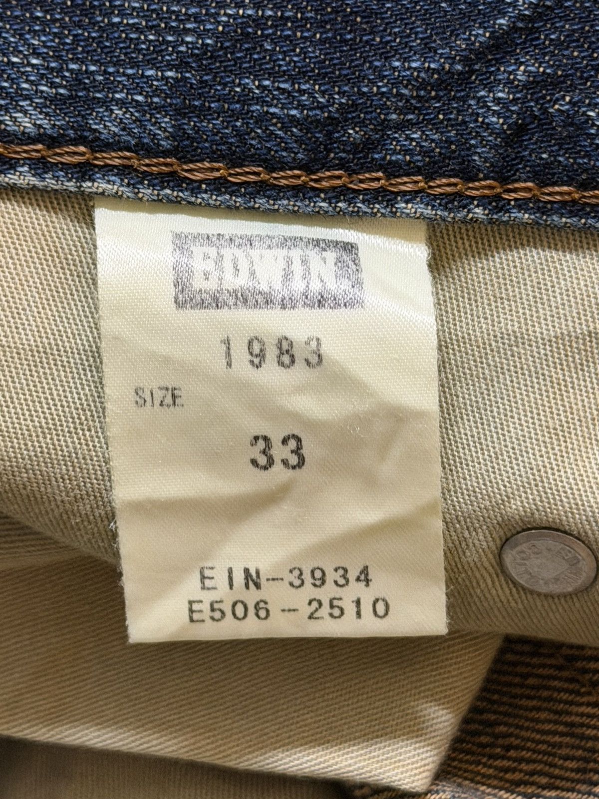 Edwin Vintage Edwin Blue Faded Wash Clawmark Style Wide Leg Baggy Size US 33 - 9 Thumbnail