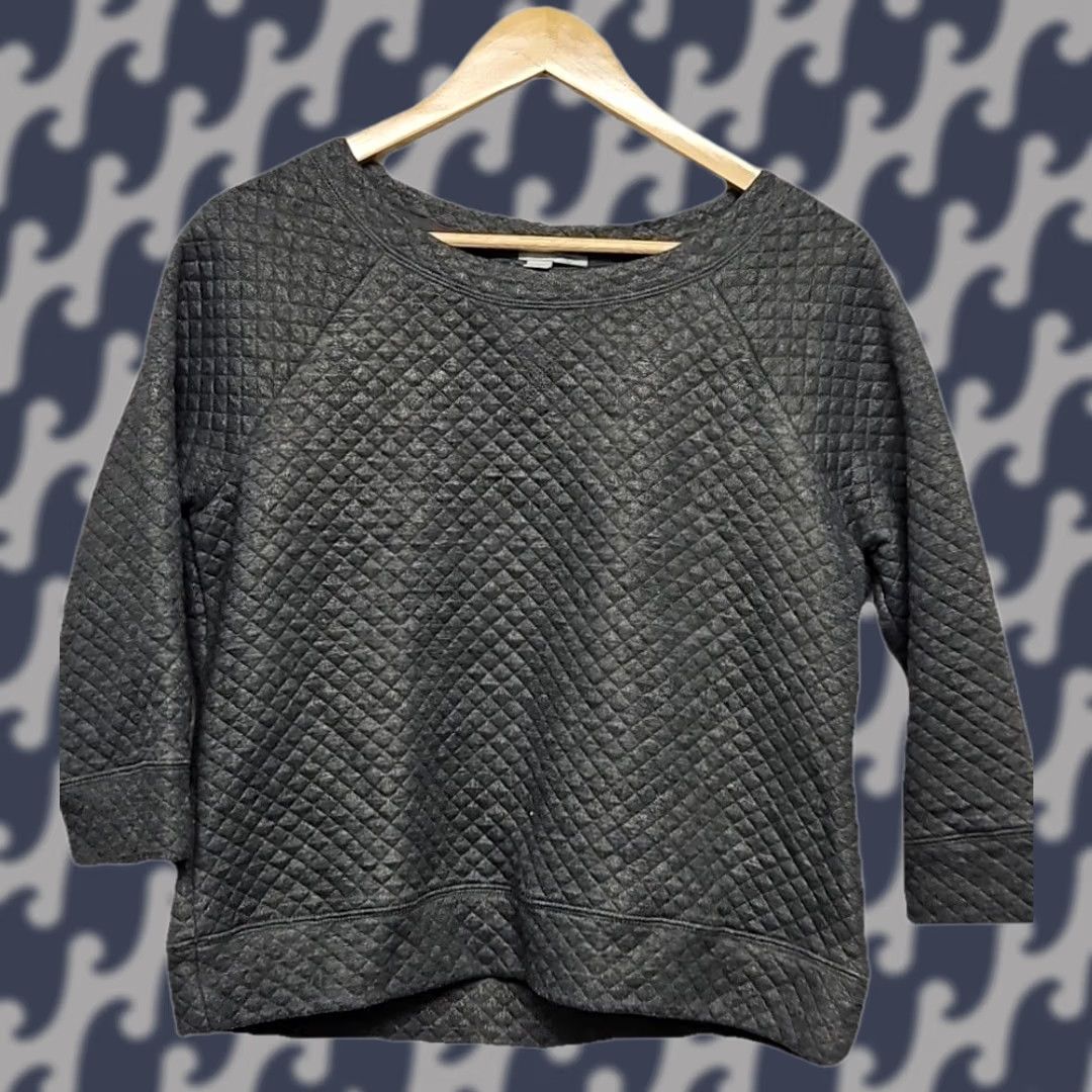 Vintage Halogen Quilted Knit Pullover Women’s Medium Gray Crewneck 3/4 Sleeve Knit Pullover Womens Medium Gray Quilted Knit Sweater Size M / US 6-8 / IT 42-44 - 1 Thumbnail
