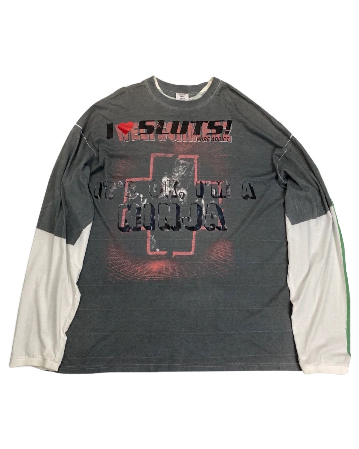 Vetements Vetements I Love Sluts I’m a Ninja Trompe L’Oeil Longsleeve Size US XS / EU 42 / 0 - 1 Thumbnail