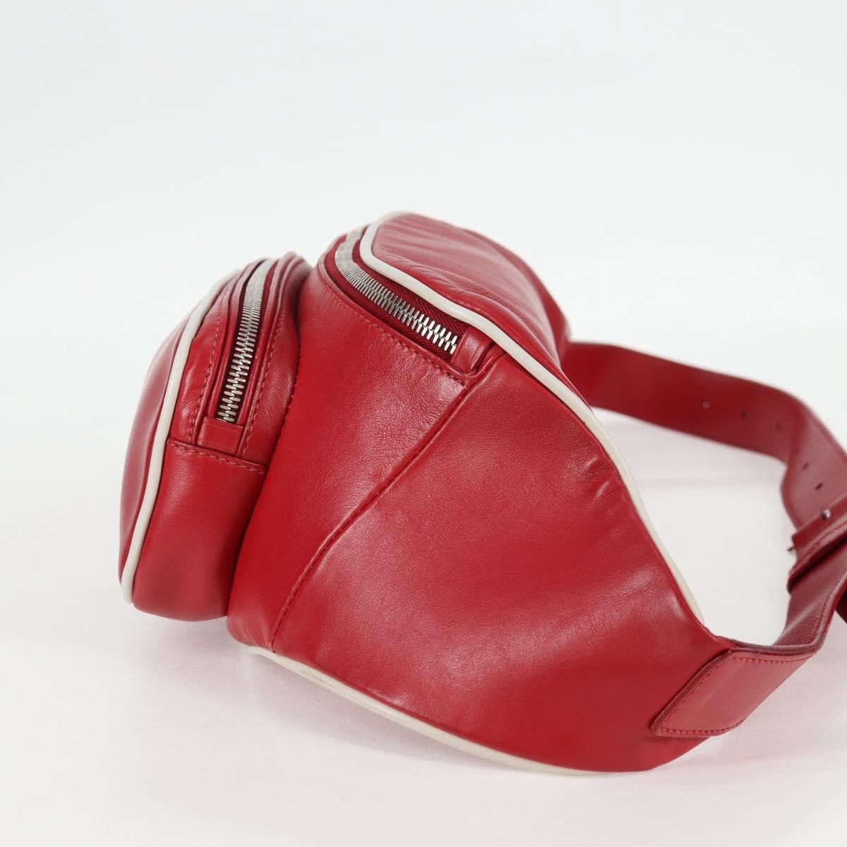 Prada PRADA Body Bag Leather Silver Red Size ONE SIZE - 4 Thumbnail