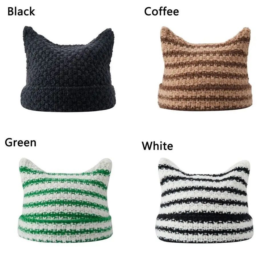 Other Knitted Cat Ear Little Devil Hat Size ONE SIZE - 6 Thumbnail