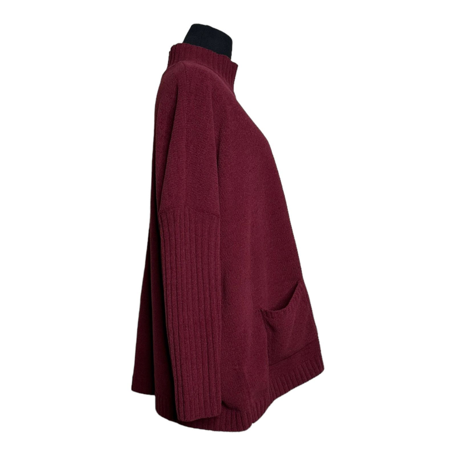 J. Jill J. Jill Chenille red high neck tunic sweater size LP Size L / US 10 / IT 46 - 11 Thumbnail