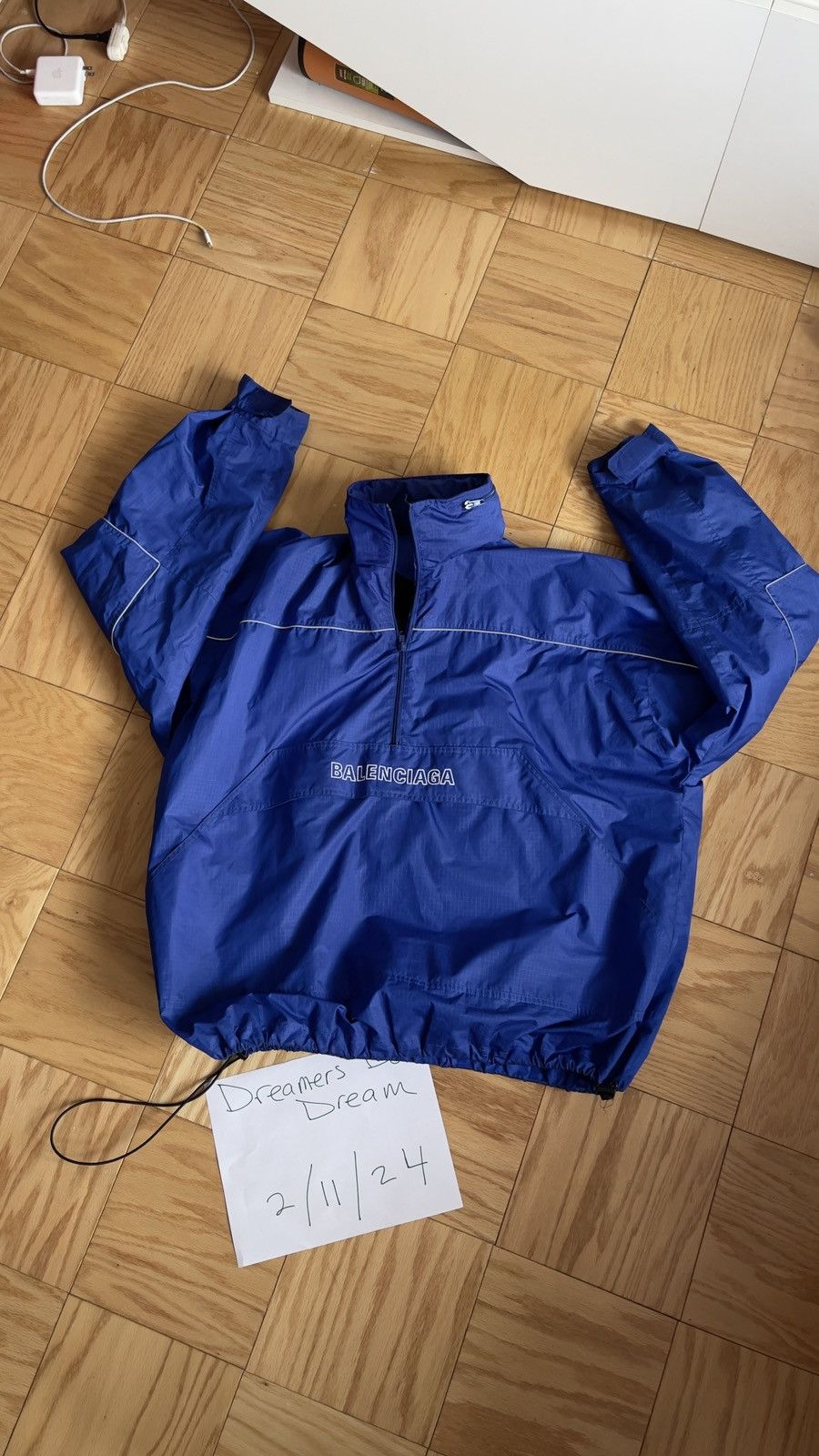 Balenciaga windbreaker blue online