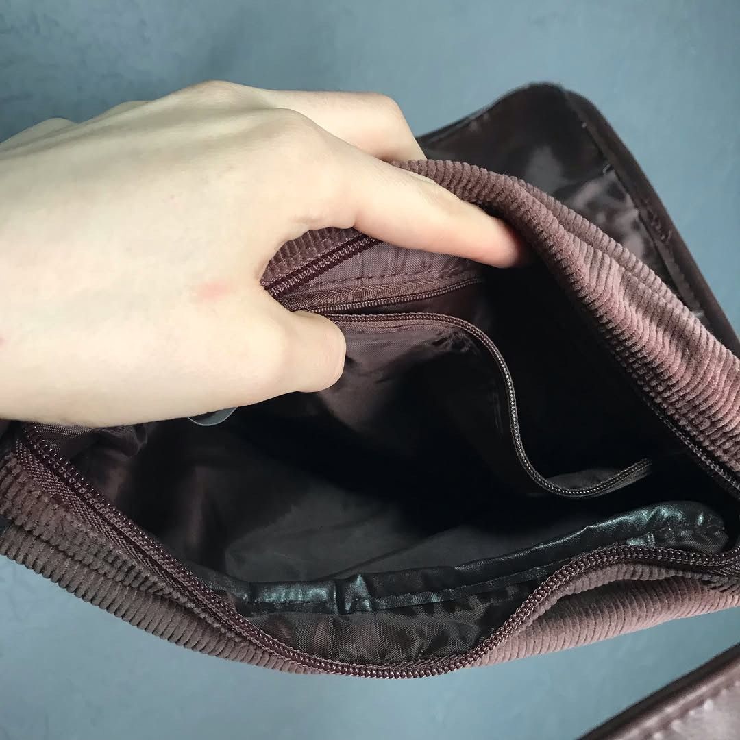 Kangol Kangol Brown Corduroy Messenger Bag, kipling, ggl, rare Size ONE SIZE - 3 Thumbnail