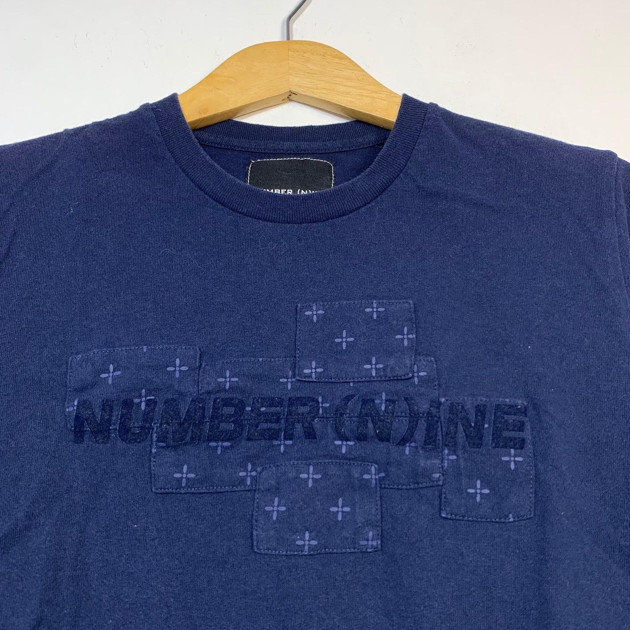 Number (N)ine Vintage NUMBER (N)INE Patch Denim Logo Rare T-Shirt Size US S / EU 44-46 / 1 - 4 Thumbnail