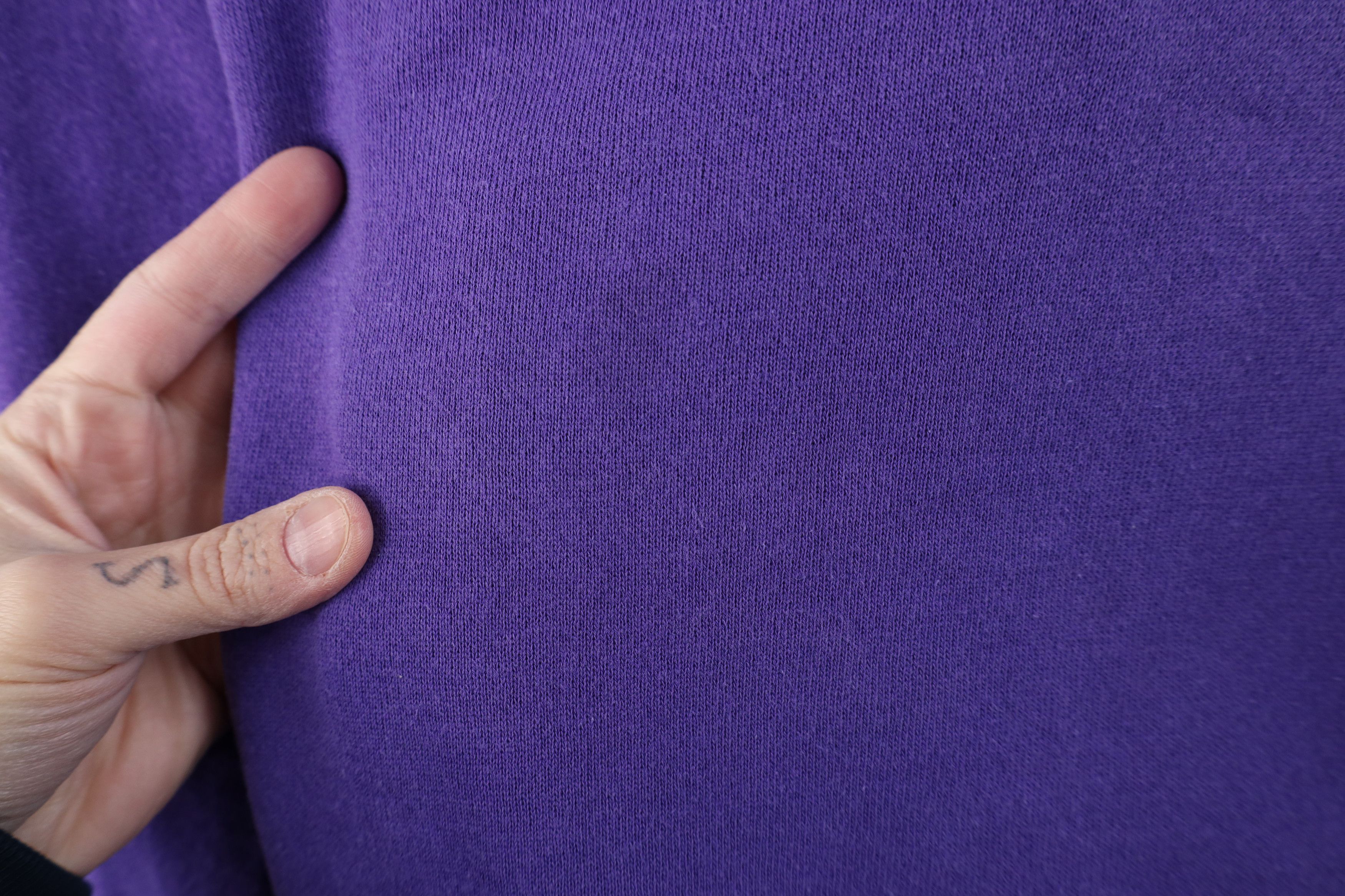 Vintage Vintage 90s Streetwear Blank Crewneck Sweatshirt Purple USA Size XXL / US 16-18 / IT 52-54 - 4 Thumbnail