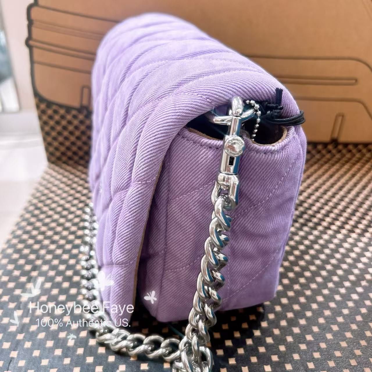 Coach Quinn Bag Silver/Iris CBR15 Size ONE SIZE - 4 Thumbnail