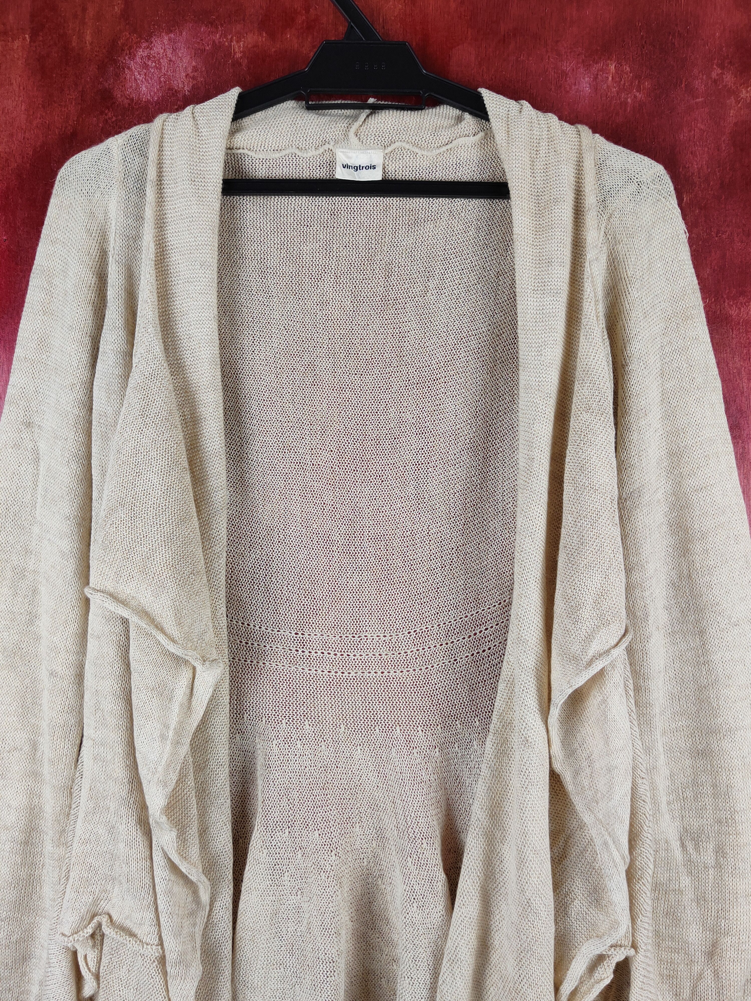 Japanese Brand × Vintage Vingtrois Beige Knitwear Cardigan vintage #S2374 Size S / US 4 / IT 40 - 2 Thumbnail