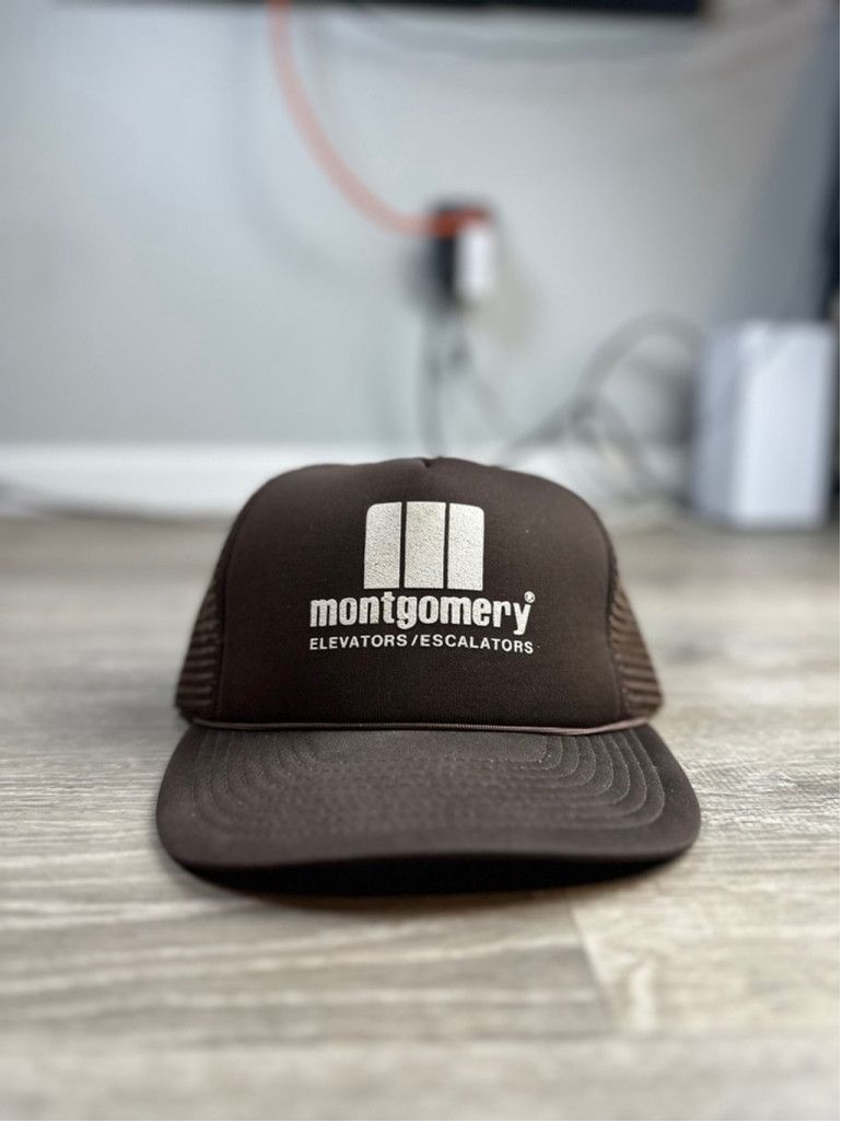 Other Vintage Montgomery Trucker Hat Cap Brown One Size Size ONE SIZE - 1 Thumbnail