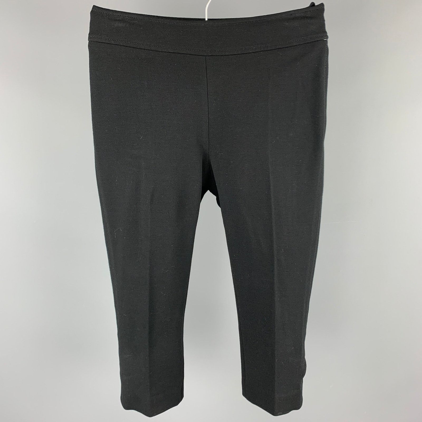 Paul Smith PAUL SMITH Size 4 Black Jersey Cropped Leggings Size 27" / US 4 / IT 40 - 1 Thumbnail
