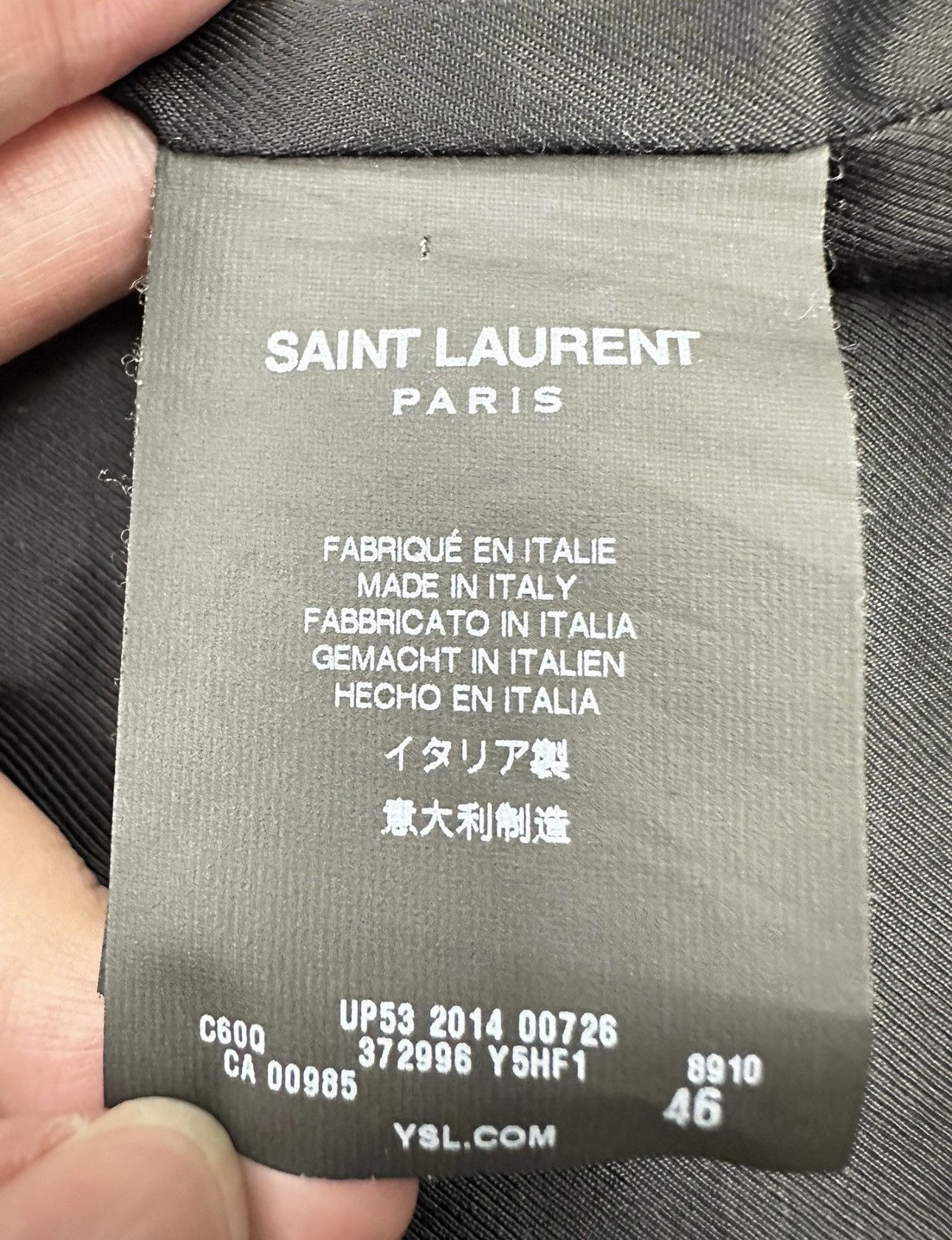 Saint Laurent Paris Saint Laurent Paris SS15 Gold Trimmed Officer Leather jacket Size US S / EU 44-46 / 1 - 7 Thumbnail