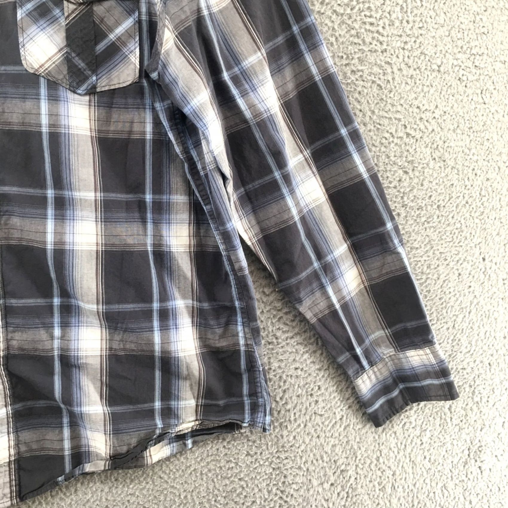 American Eagle Outfitters American Eagle Outfitters Casual Shirt Men XL Blue Plaid Long Sleeve Vintage Fit Size US XL / EU 56 / 4 - 3 Thumbnail