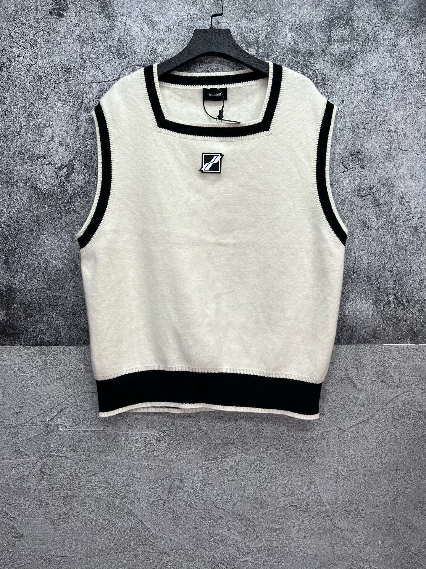 WE11DONE WE11done Colorblock Knit Vest Size US S / EU 44-46 / 1 - 1 Thumbnail