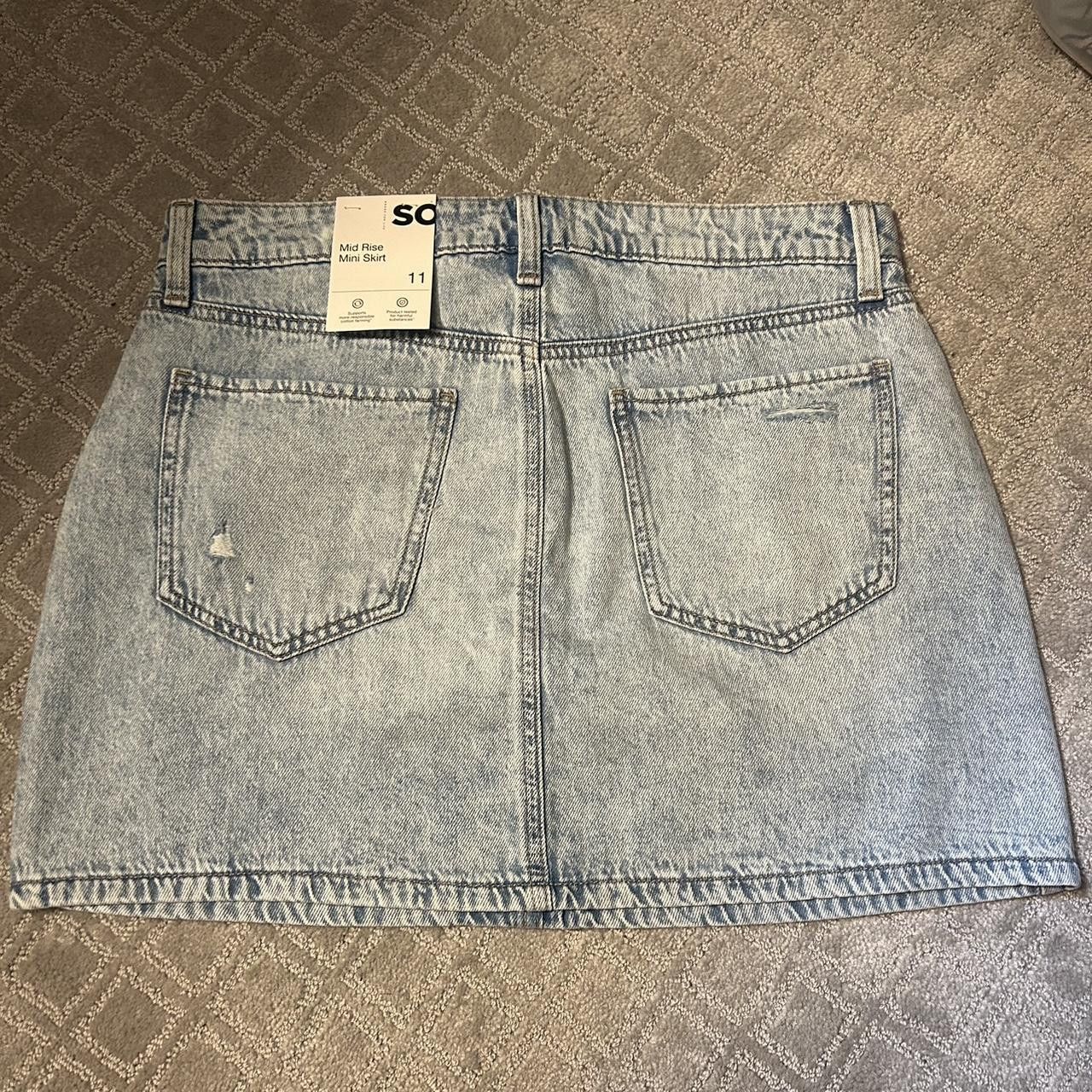 Anti Social Social Club SO Mid Rise Mini Skirt Size 11 Blue Size 29" - 3 Thumbnail