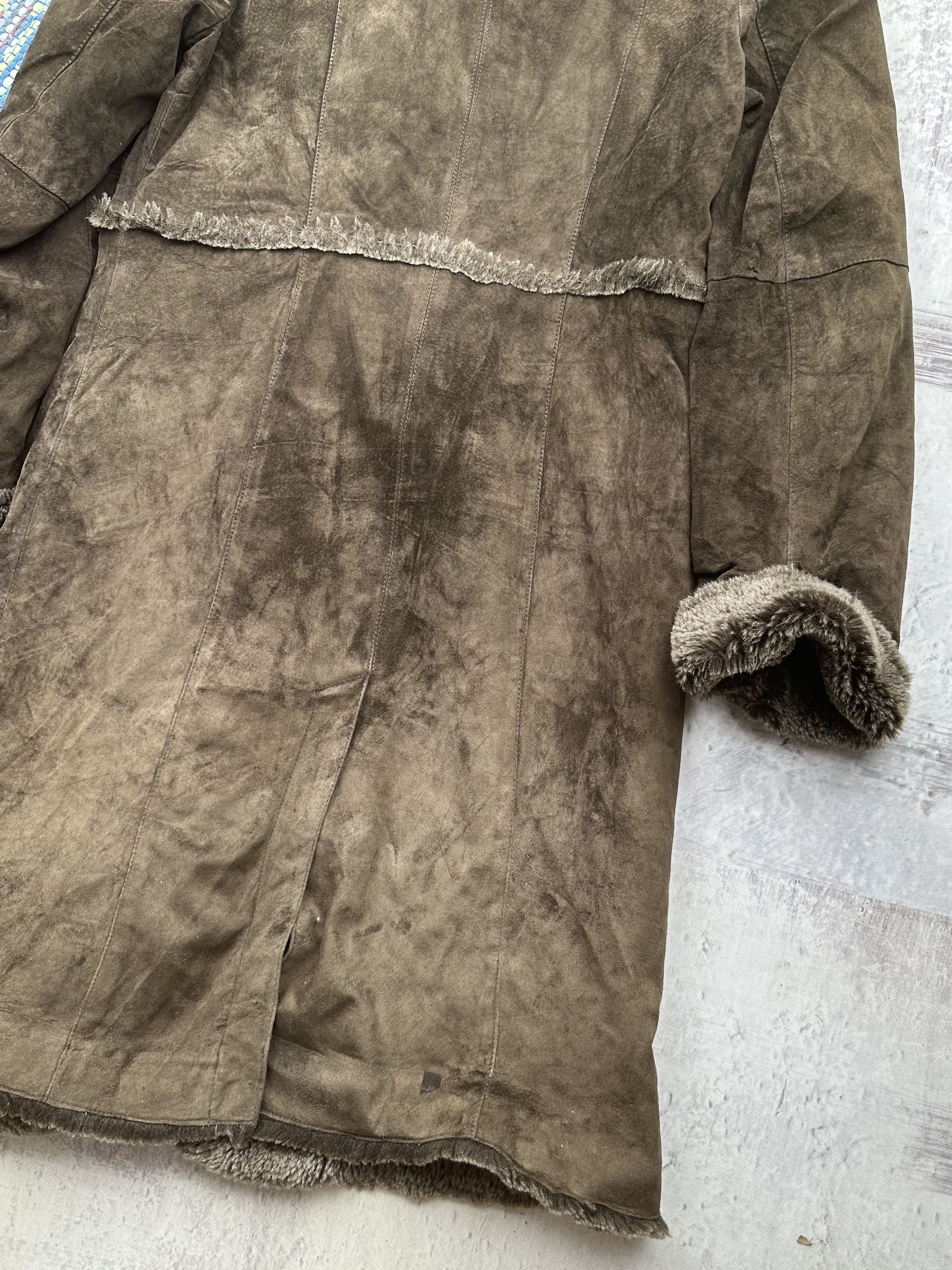 Japanese Brand Vintage Suede/Faux Sheepskin Coat A631D15(354) Size M / US 6-8 / IT 42-44 - 15 Thumbnail