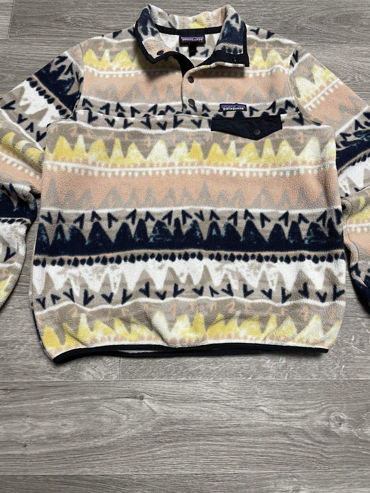 Patagonia Vintage Patagonia Synchilla Aztec Fleece Snap T Pullover Size US S / EU 44-46 / 1 - 3 Thumbnail